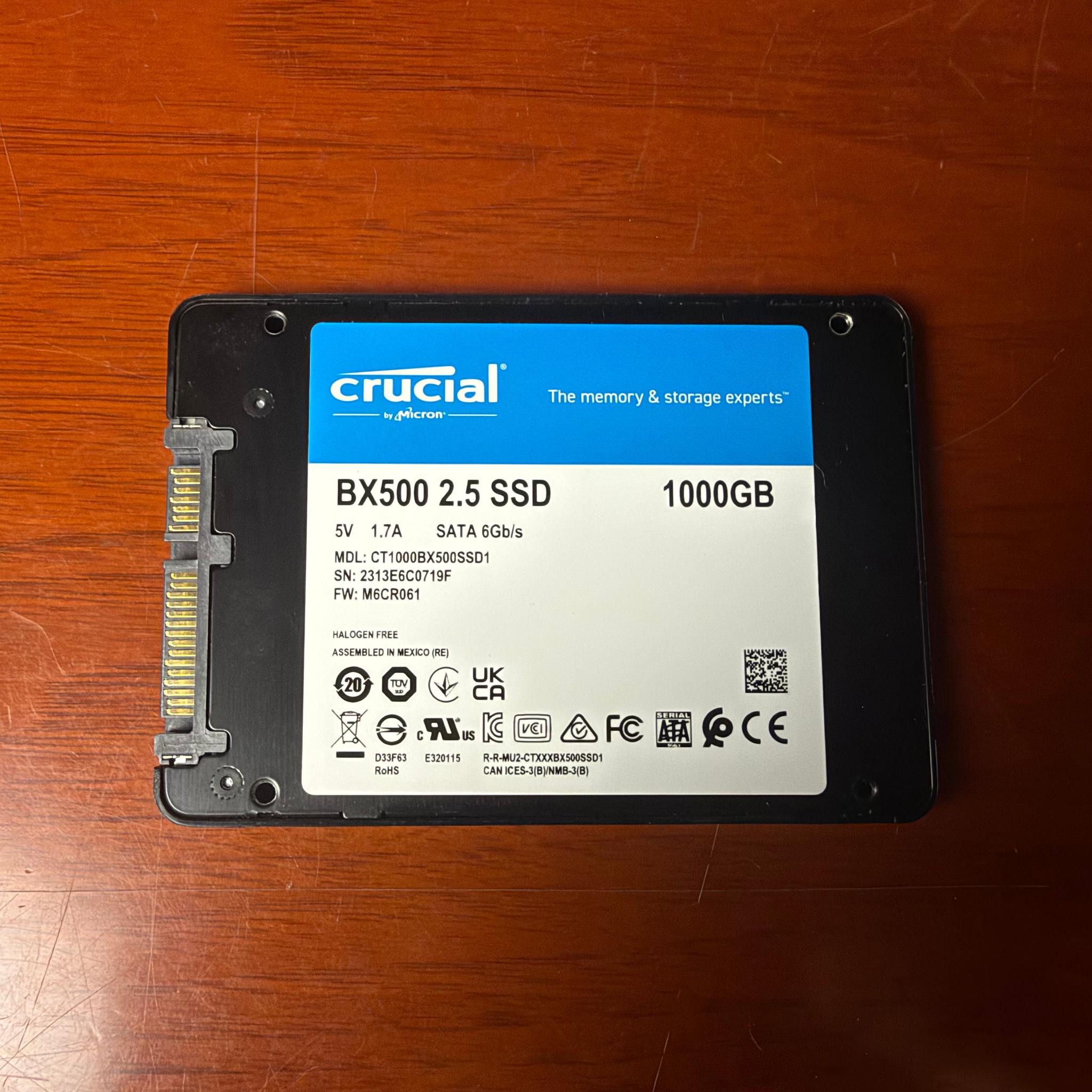 Crucial BX500 2.5 SSD 1tb