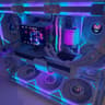 Gaming PC Nvidia RTX 5080, Ryzen 7 9800X3D, Lian Li 011 Mini V2 White, LCD Fans, 3D AIO, 2TB Gen5