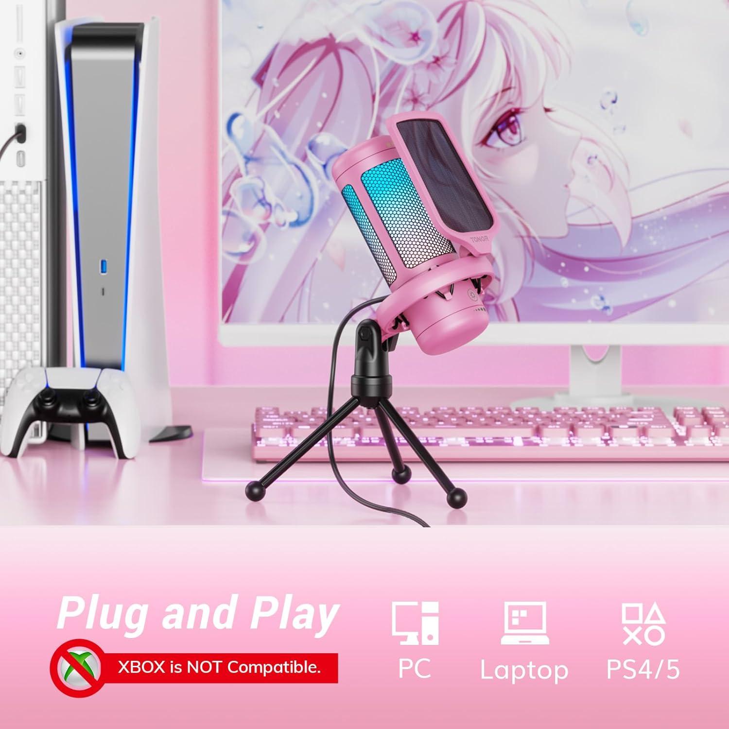 Pink USB Condenser Microphone