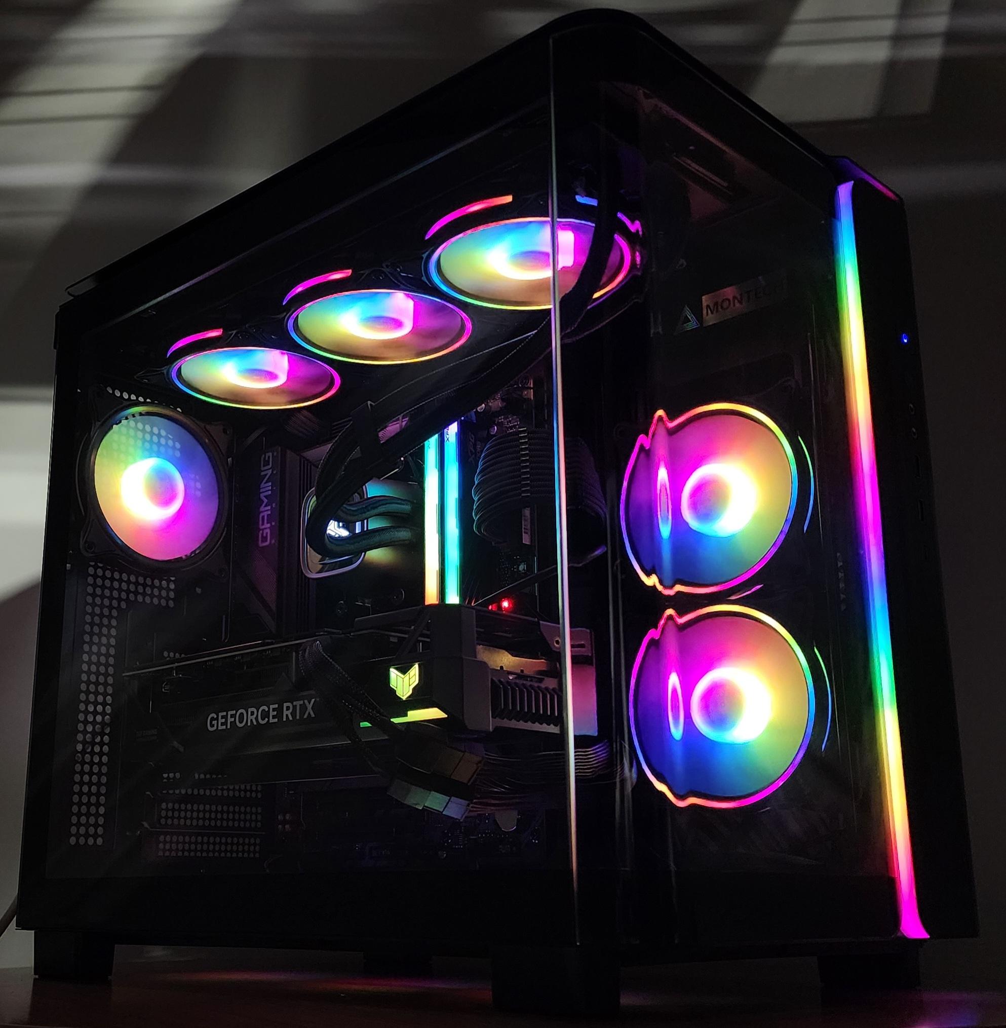 Gaming PC Ryzen 7 7800X3D 32GB RAM 1TB SSD RTX 4070 Ti 12GB Windows 11 Computer