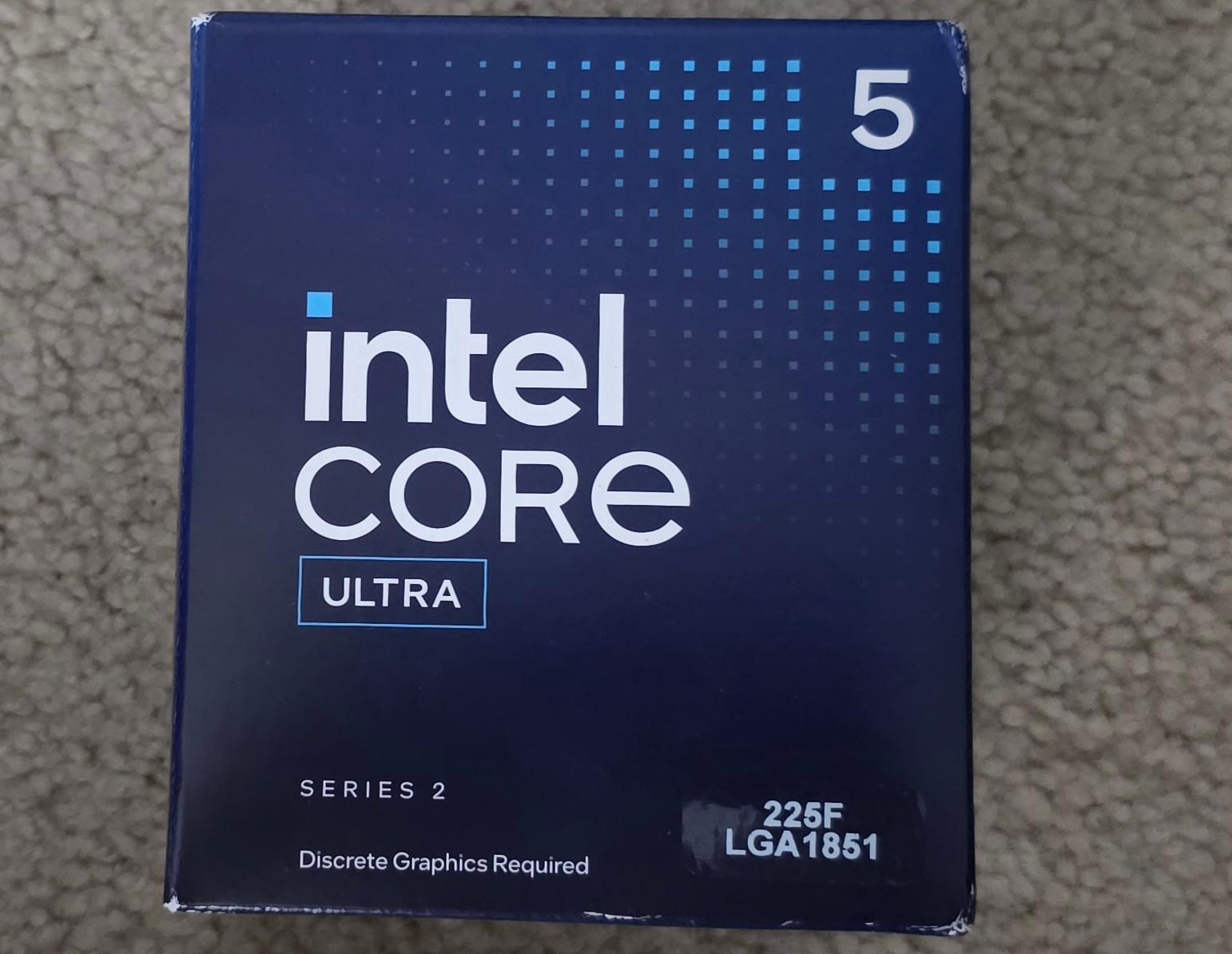 Intel Core Ultra 5 225F 10-Core LGA 1851 Processor Like New With Cooler