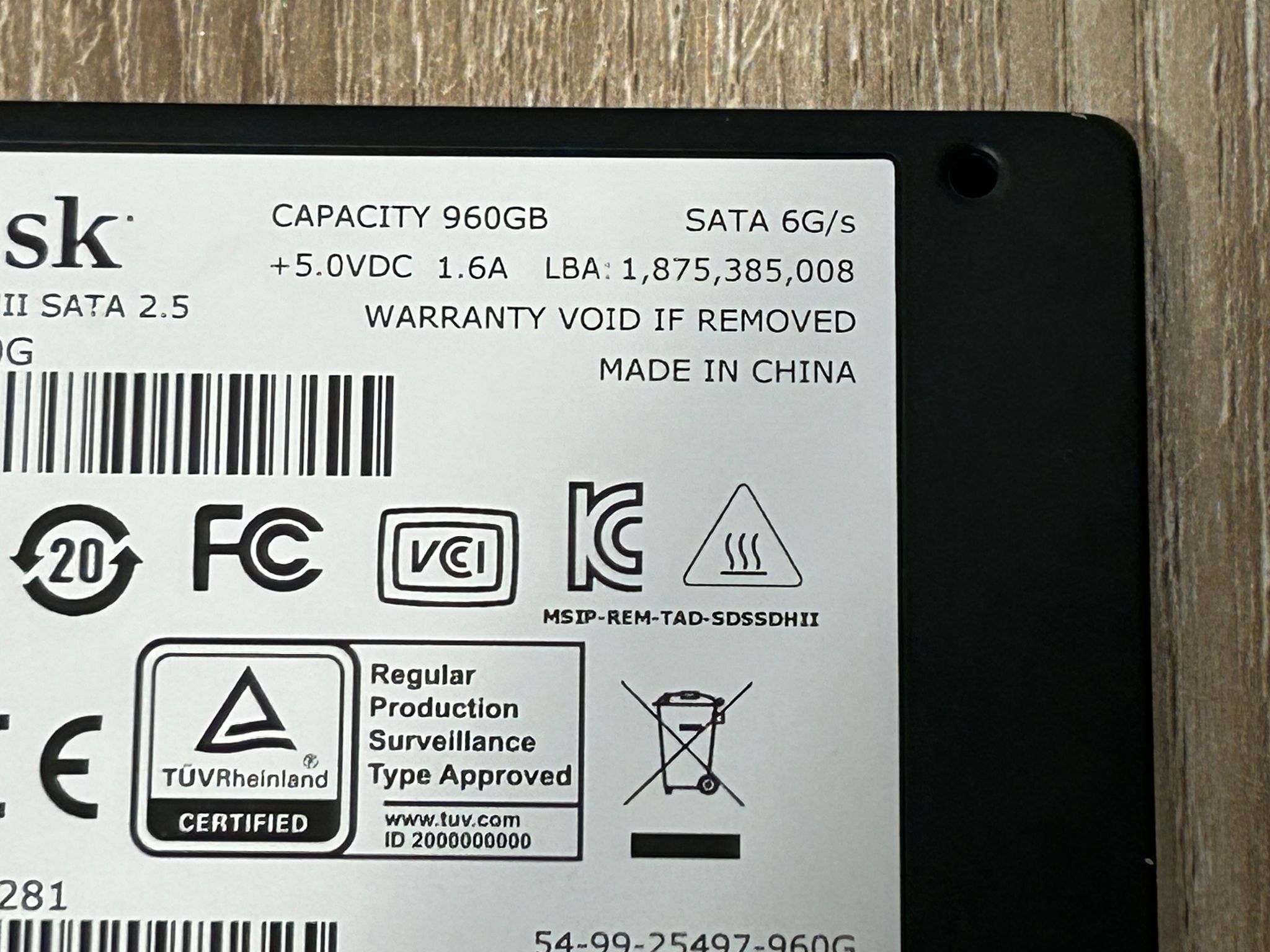 SANDISK ULTRA II SDSSDHII-960G SATA 2.5 960GB SSD SOLID STATE DRIVE