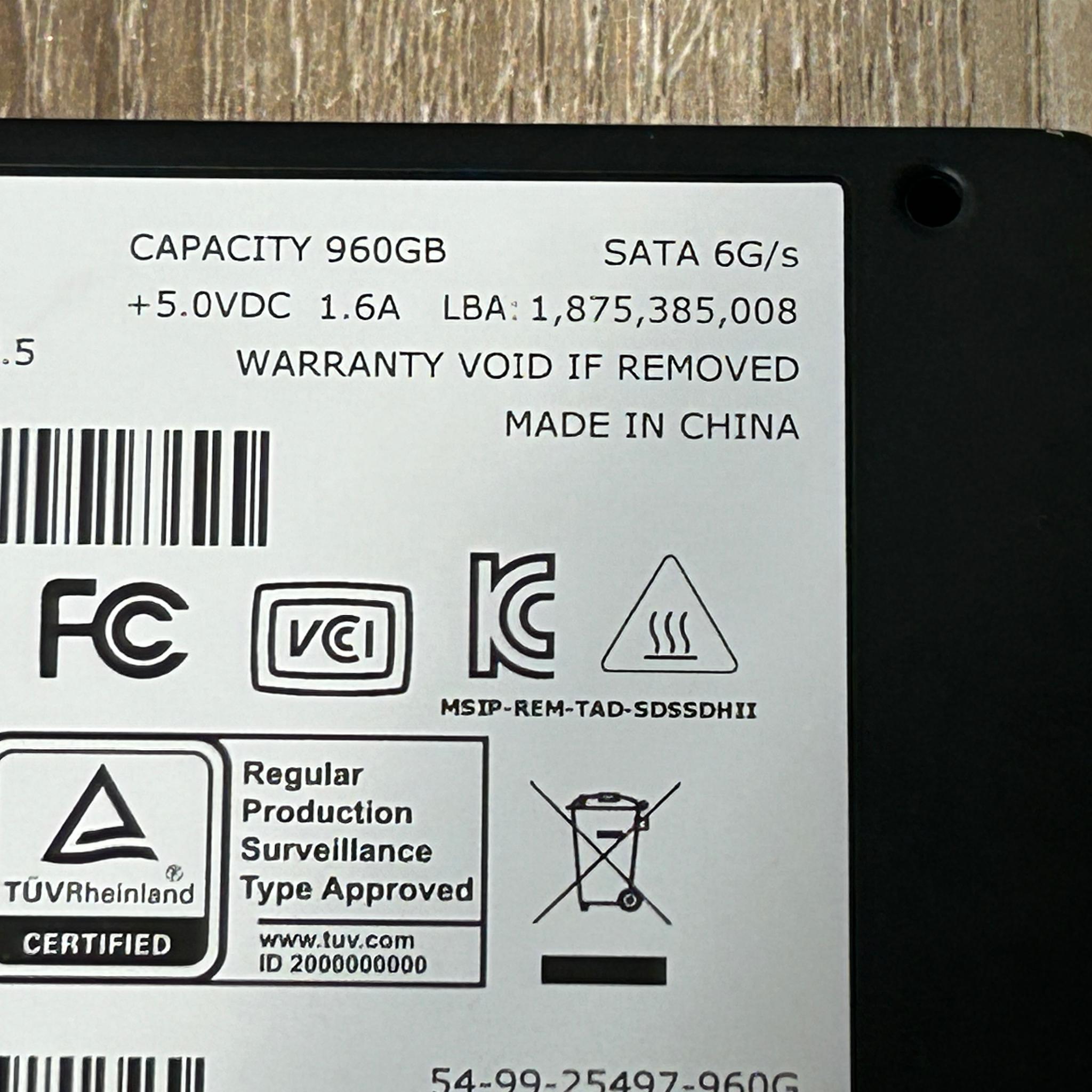 SANDISK ULTRA II SDSSDHII-960G SATA 2.5 960GB SSD SOLID STATE DRIVE
