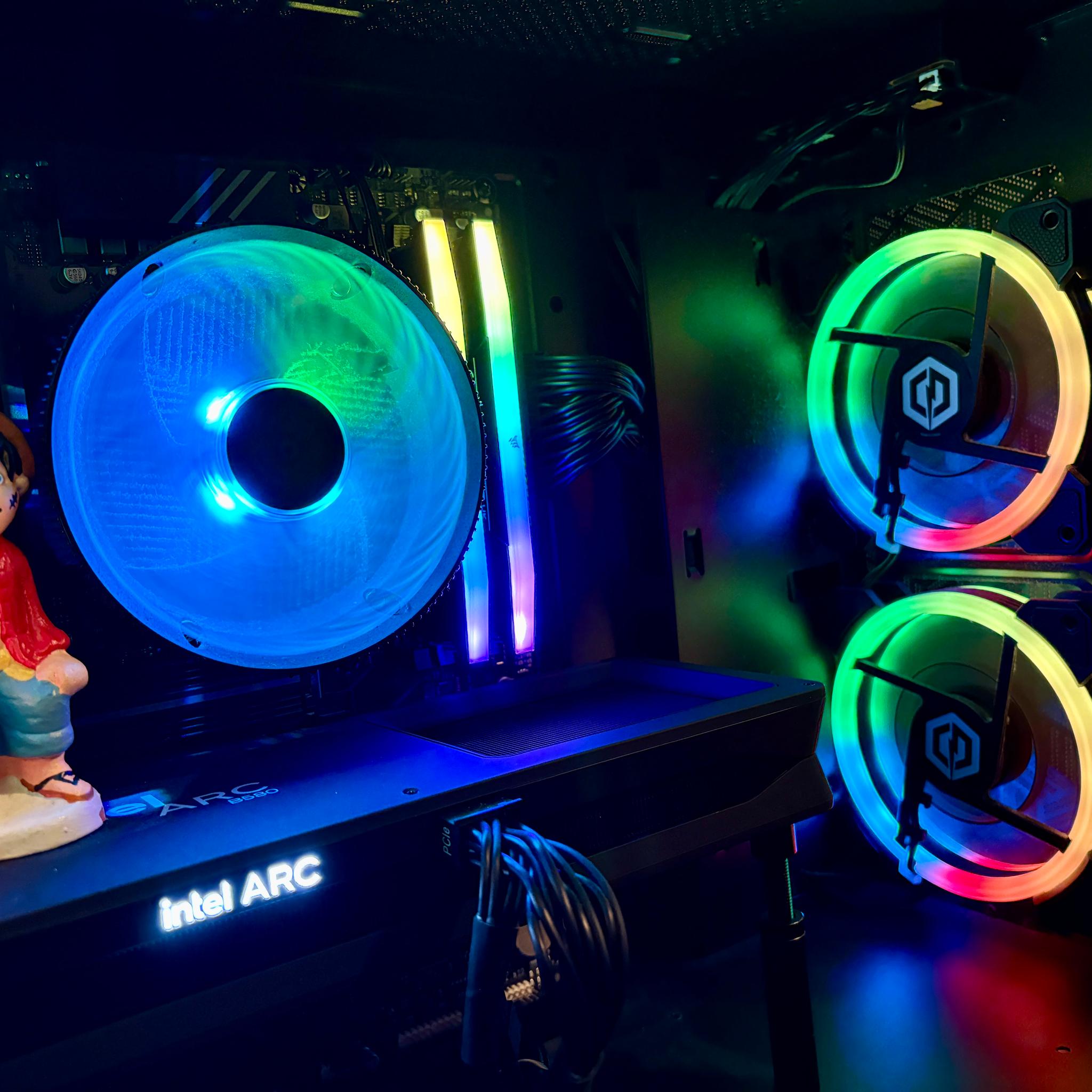 Custom Made PC-Ryzen 5 7500f-Intel Arc Battlemage B580-Corsair Vengeance 32GB DDR5 Ram-2TB SSD(NVMe)