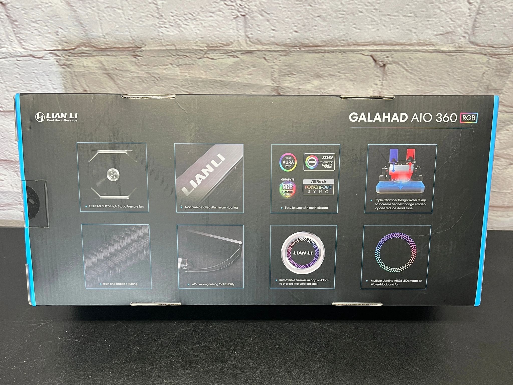 Lian Li GALAHAD AIO 360 RGB UNI FAN SL120 EDITION BLACK New in Box