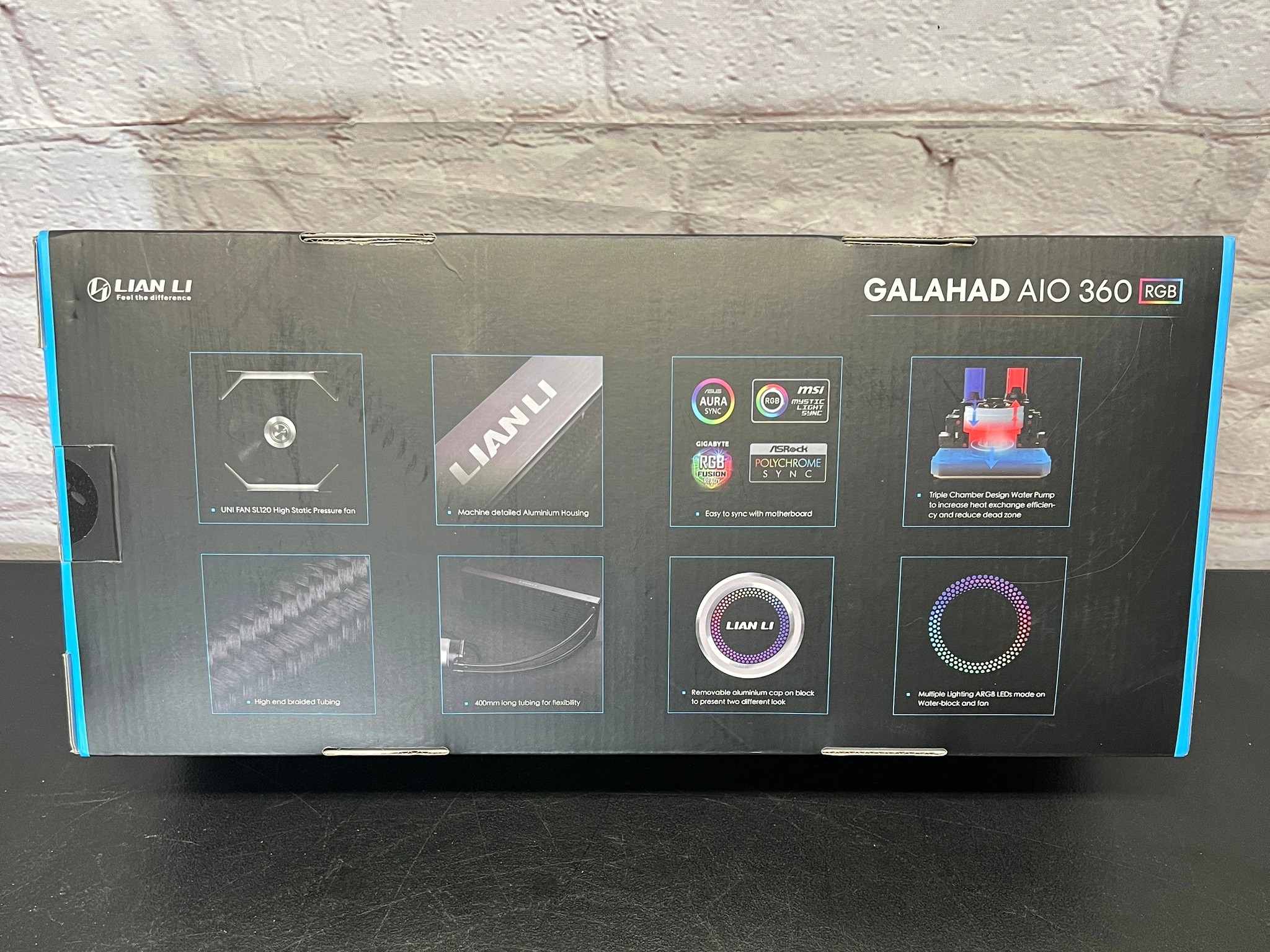 Lian Li GALAHAD AIO 360 RGB UNI FAN SL120 EDITION BLACK New in Box
