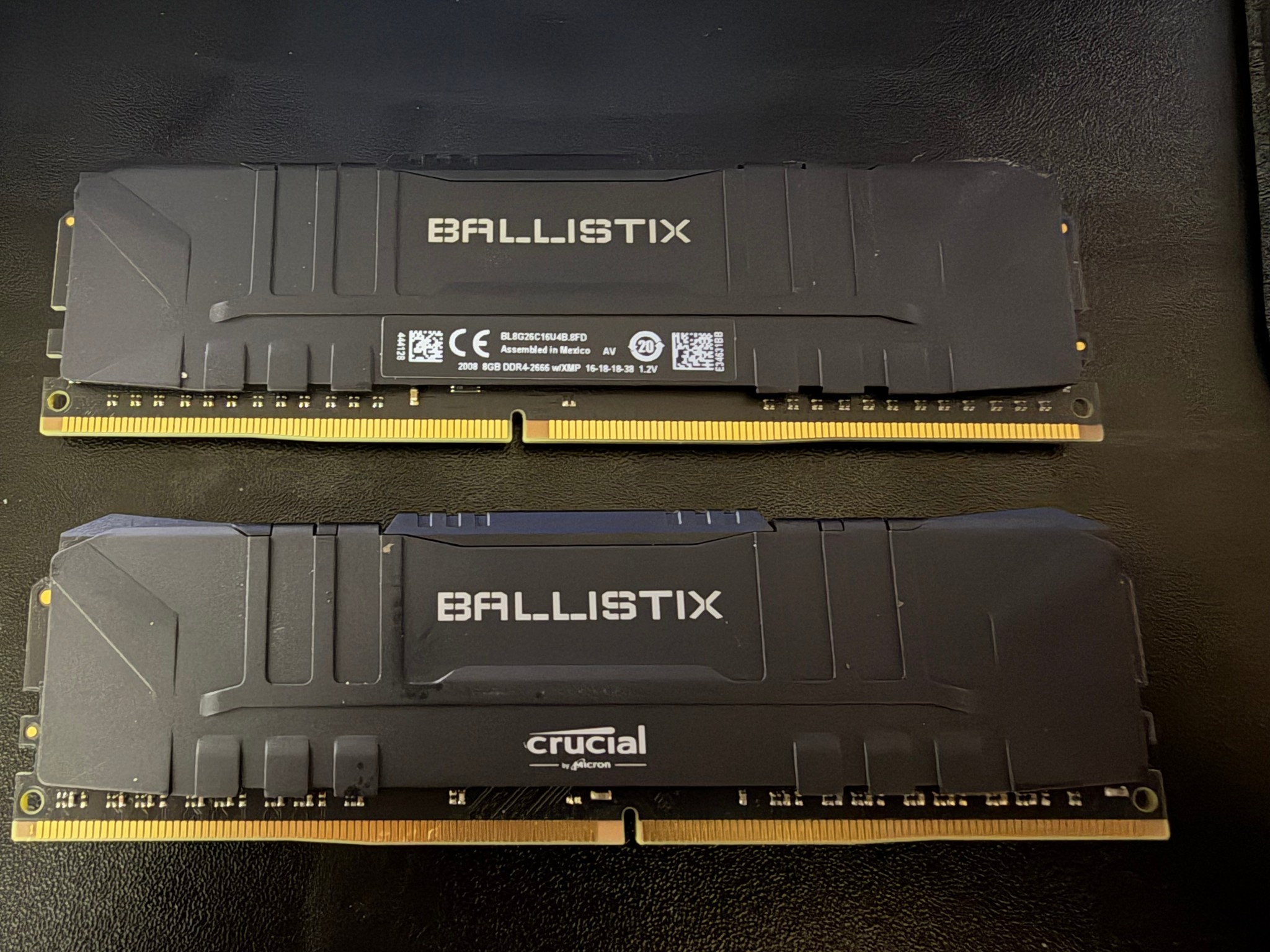 Used Crucial Ballistix 16GB (2x8GB) PC4-21300 DDR4-2666MHz