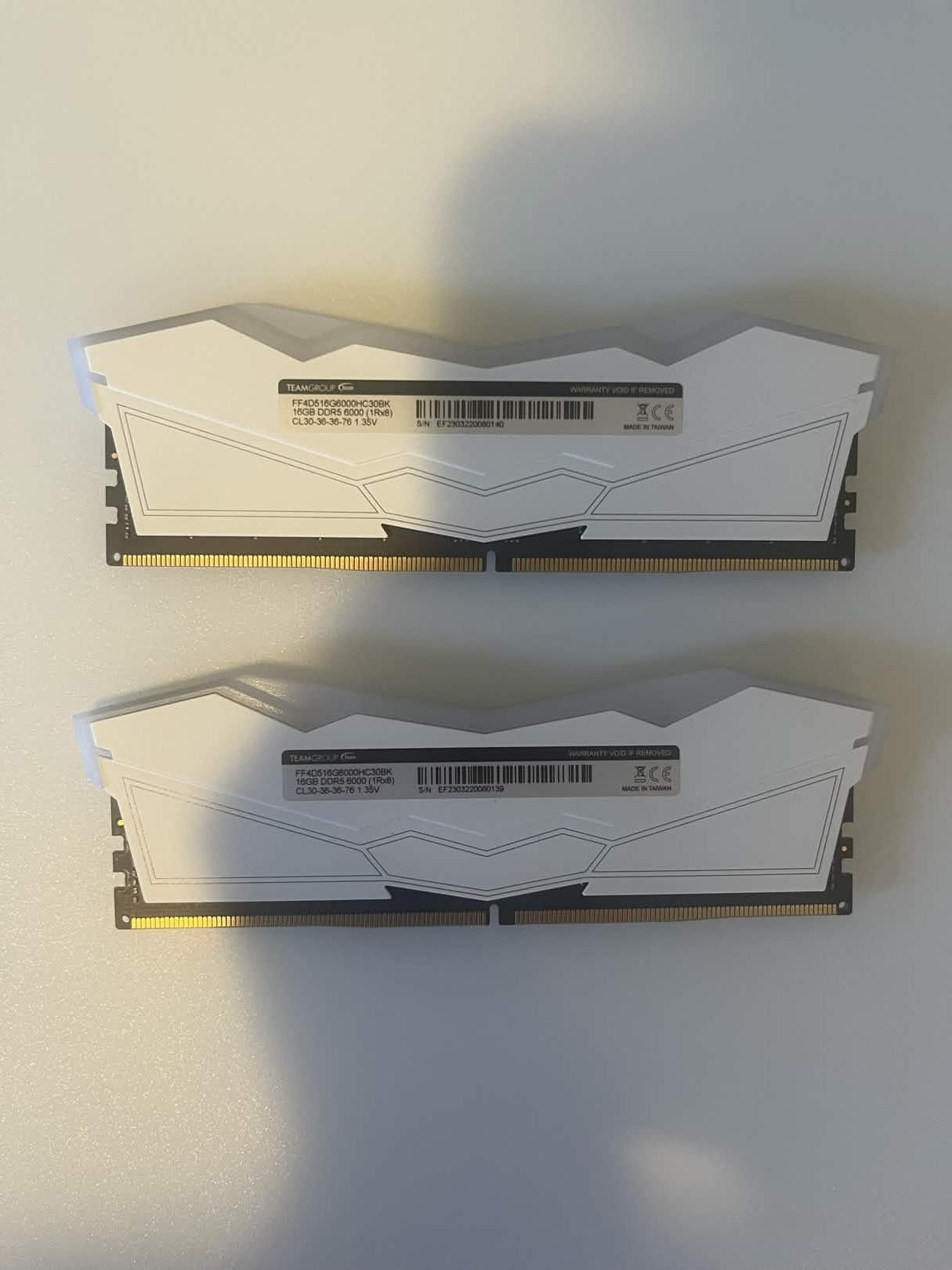 T-Force Delta RGB DDR5 Ram 32GB (2x16GB) 6000MHz PC5-48000 CL30 Intel XMP 3.0 & AMD Expo Compatible