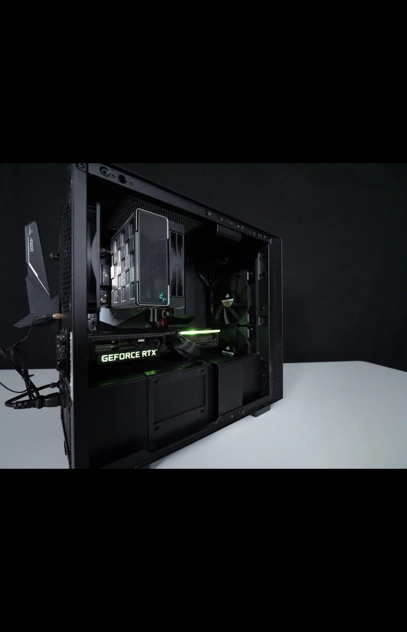 Clean Black 1080-1440p Gaming/Streaming PC!