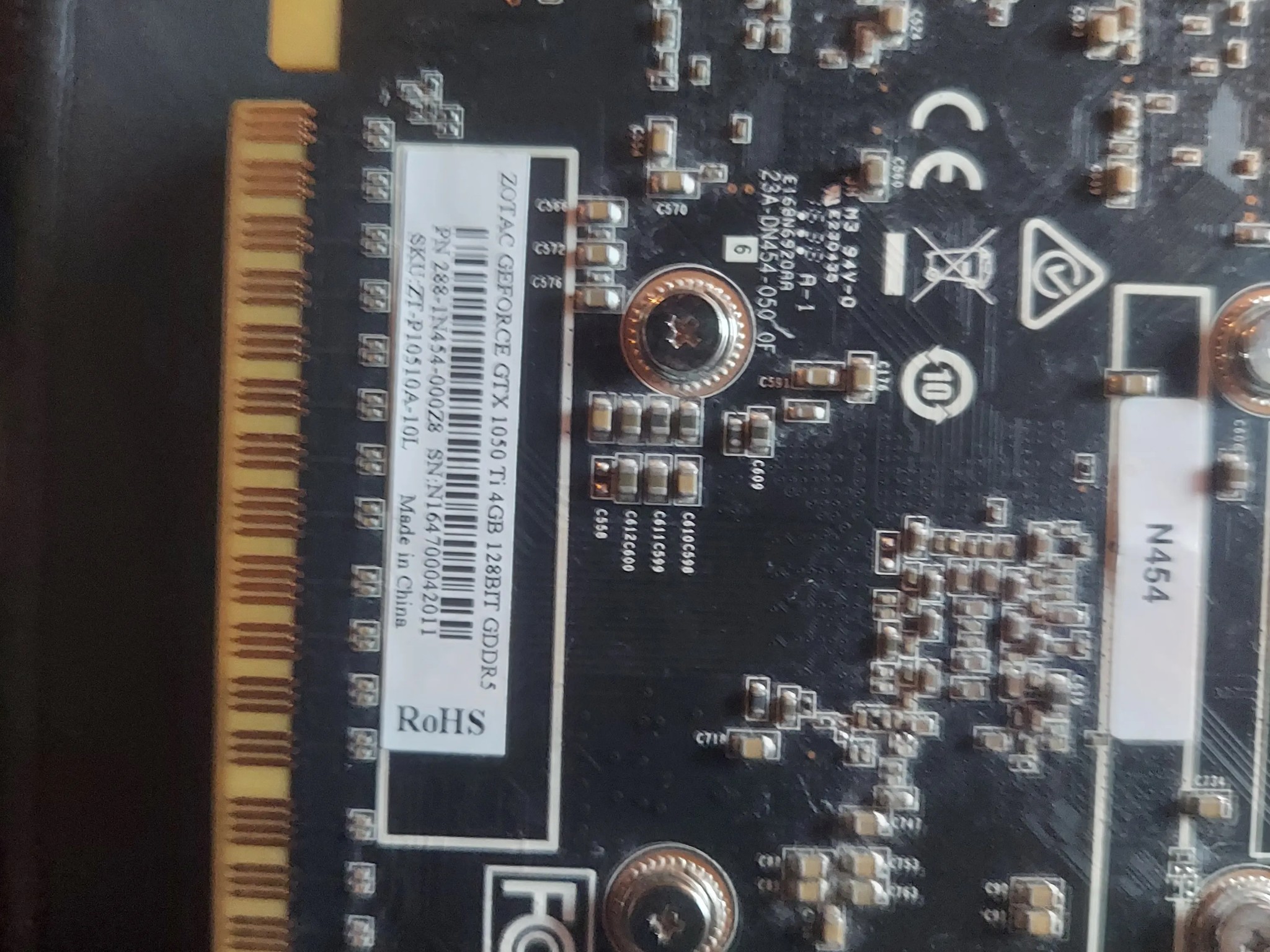 Used like new GTX 1050 TI 4 GB
