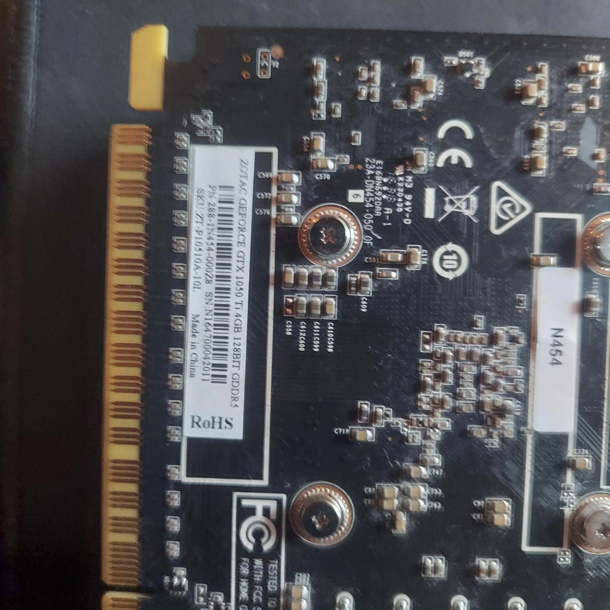 Used like new GTX 1050 TI 4 GB