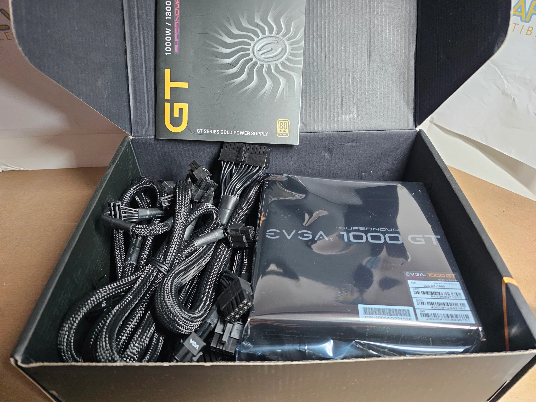 EVGA SuperNOVA 1000 GT Power Supply (1000W, 80+ Gold, Fully Modular, ATX 3.0)