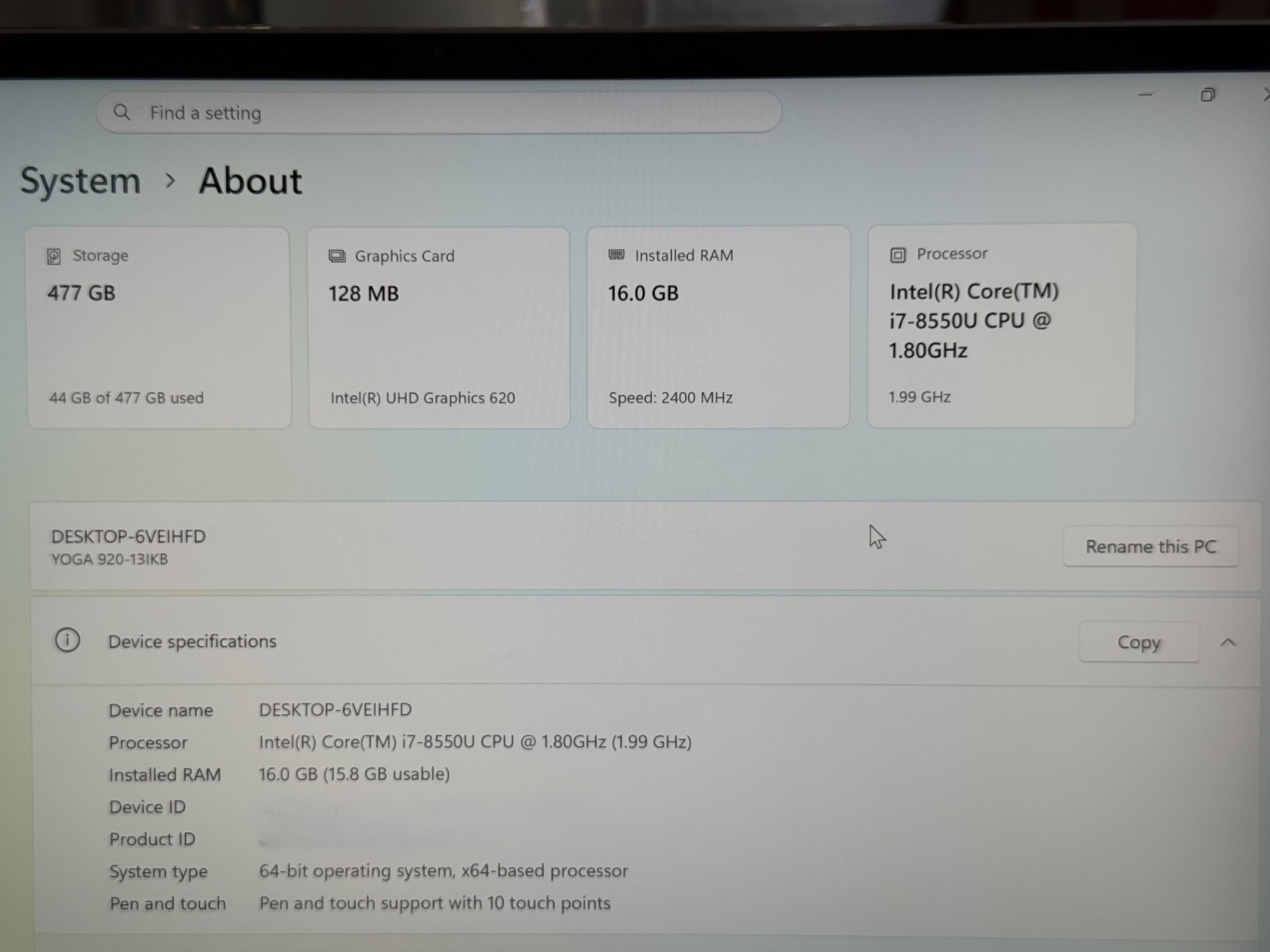 Lenovo Yoga 920