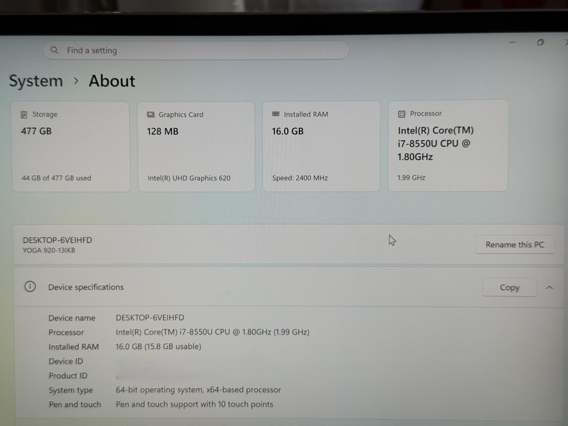 Lenovo Yoga 920