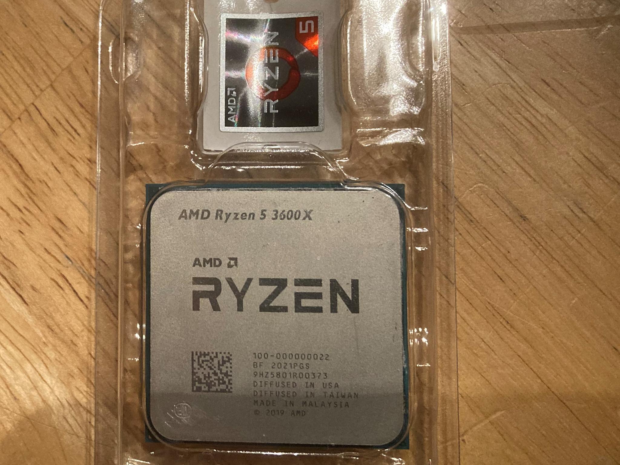 Ryzen 5 3600X CPU, AM4 Socket 6 core CPU (No Cooler, CPU ONLY)