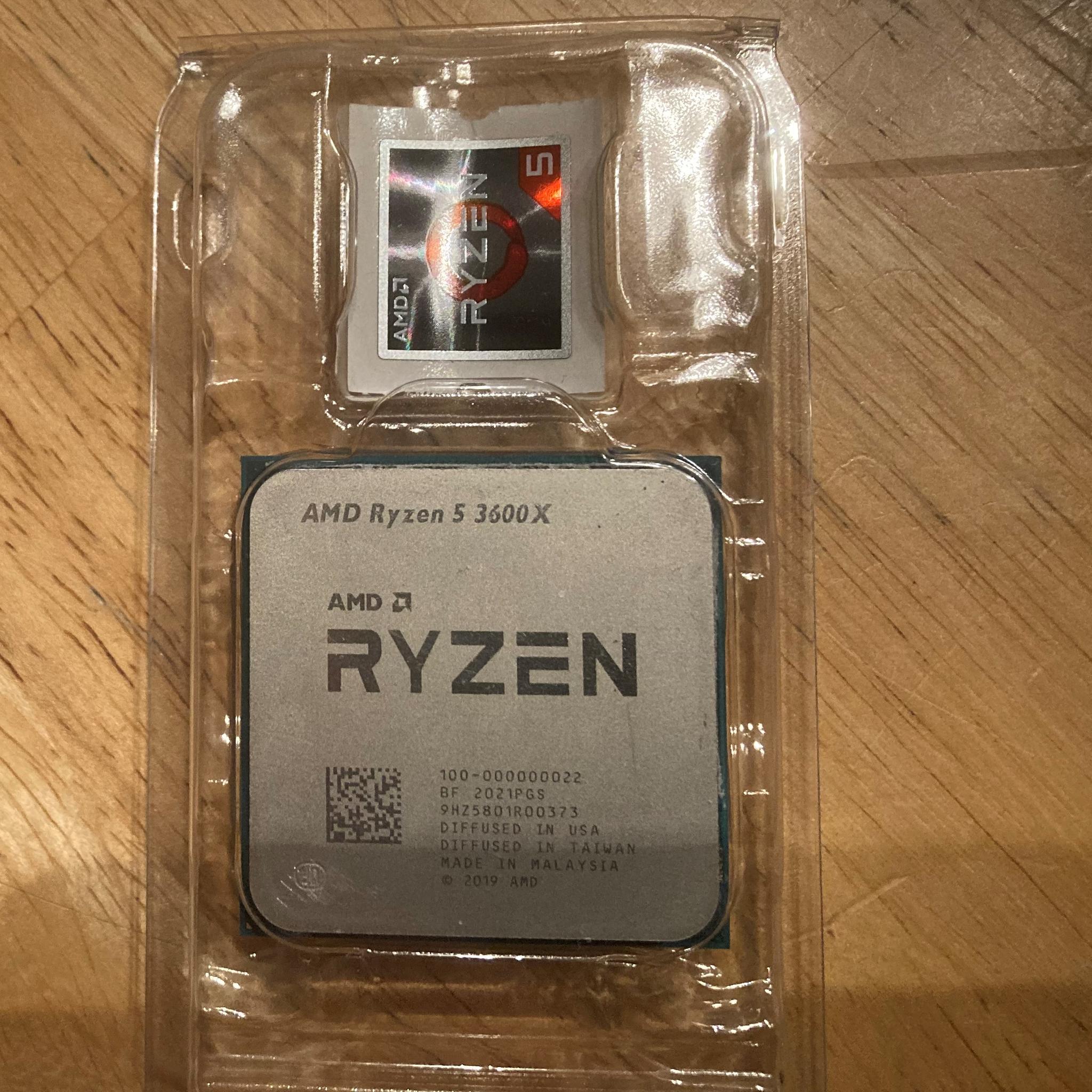 Ryzen 5 3600X CPU, AM4 Socket 6 core CPU (No Cooler, CPU ONLY)