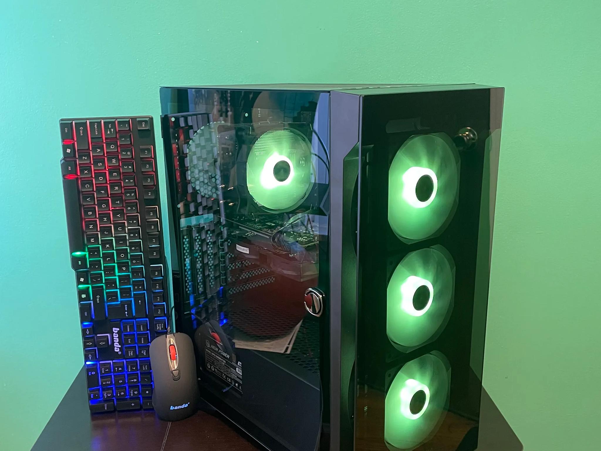 RGB Glass Gaming PC | Intel i5 / Amd RX470 / 8GB / 1.1TB Win 10 Pro WiFi