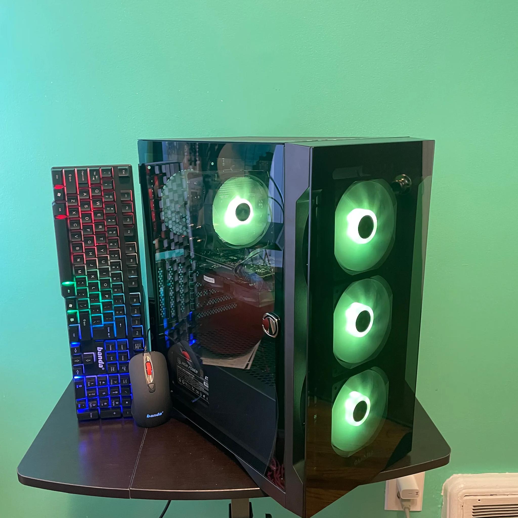 RGB Glass Gaming PC | Intel i5 / Amd RX470 / 8GB / 1.1TB Win 10 Pro WiFi