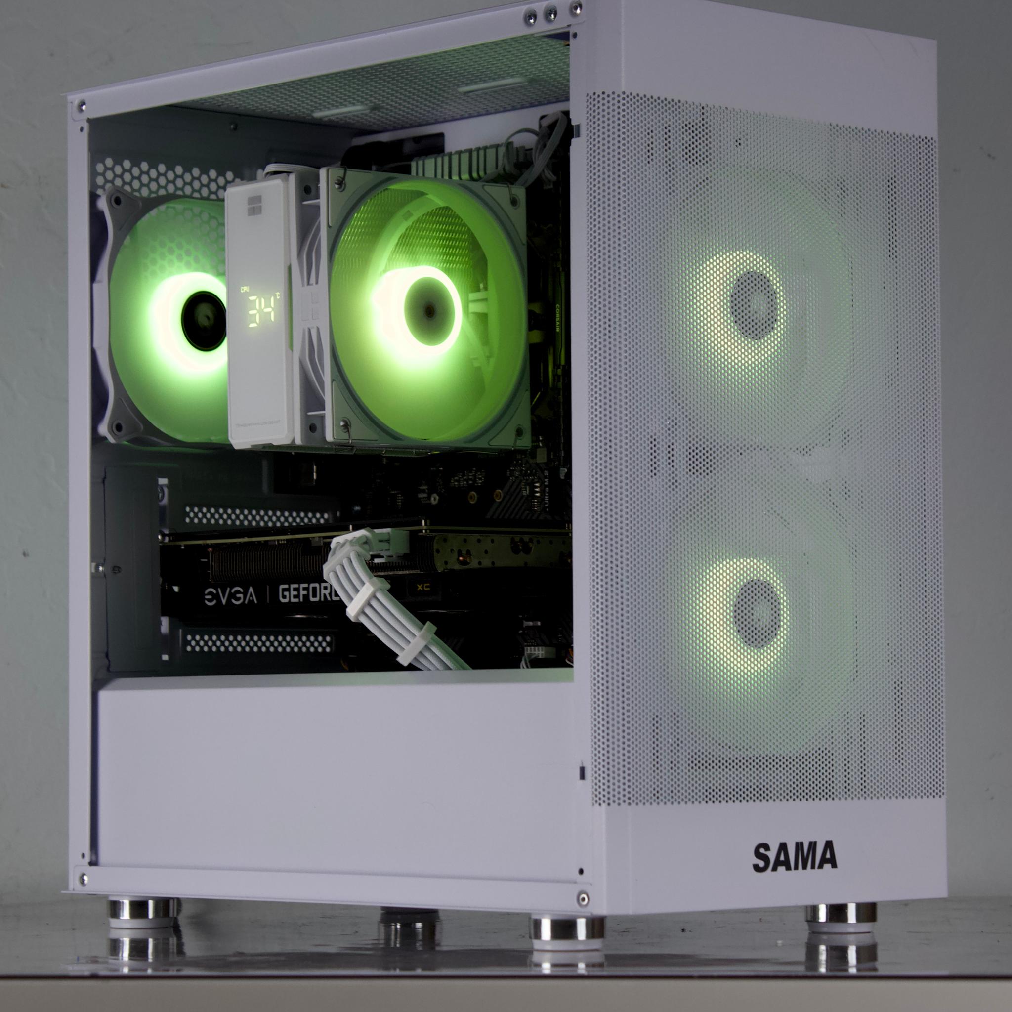🤍🩵 RTX 3060/ Ryzen 5500 / 16GB / 1TB Gaming PC 🩵🤍- ARGB, WiFi, BlueTooth
