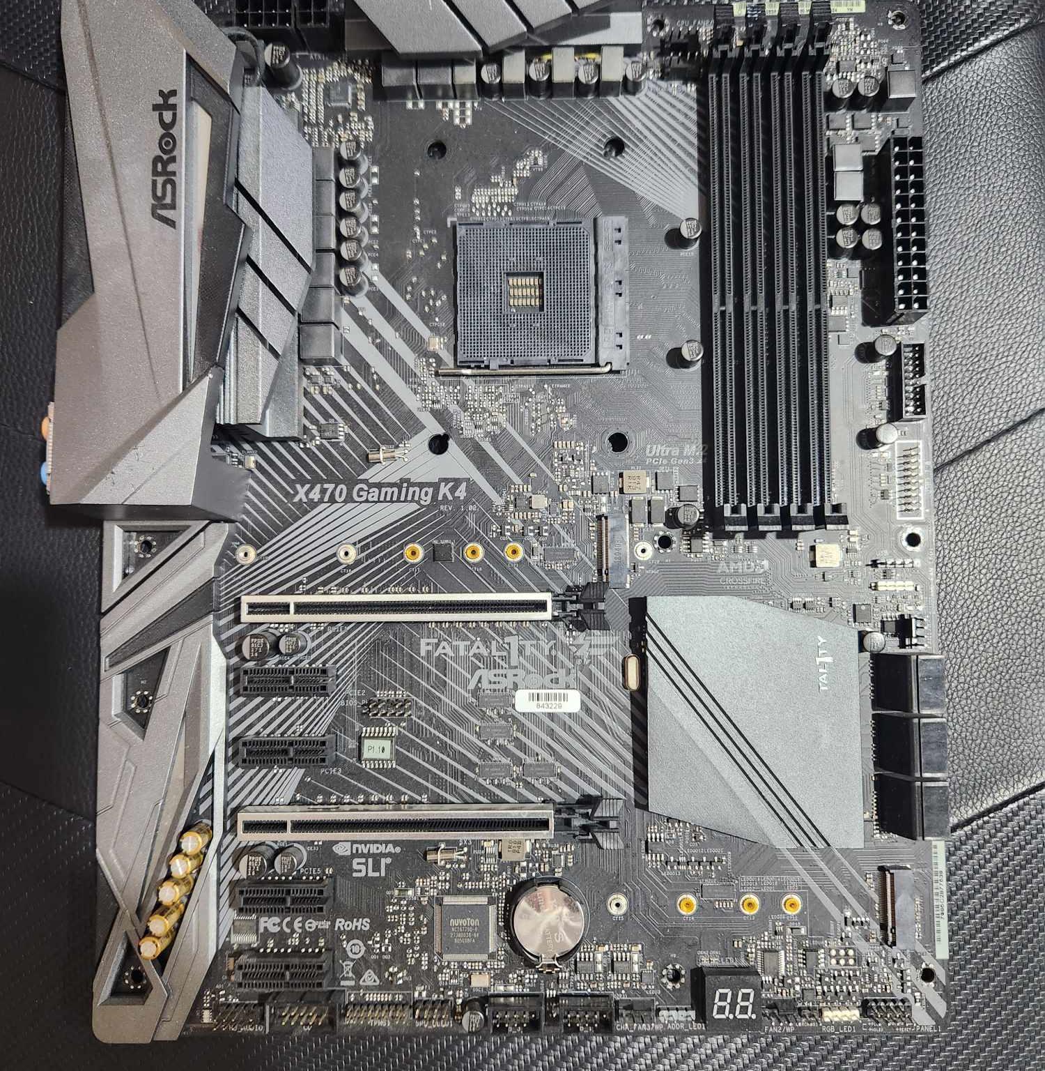ASRock Fatal1ty X470 Gaming K4 Motherboard ATX AMD X470 AM4 DDR4 SATA3 HDMI RJ45
