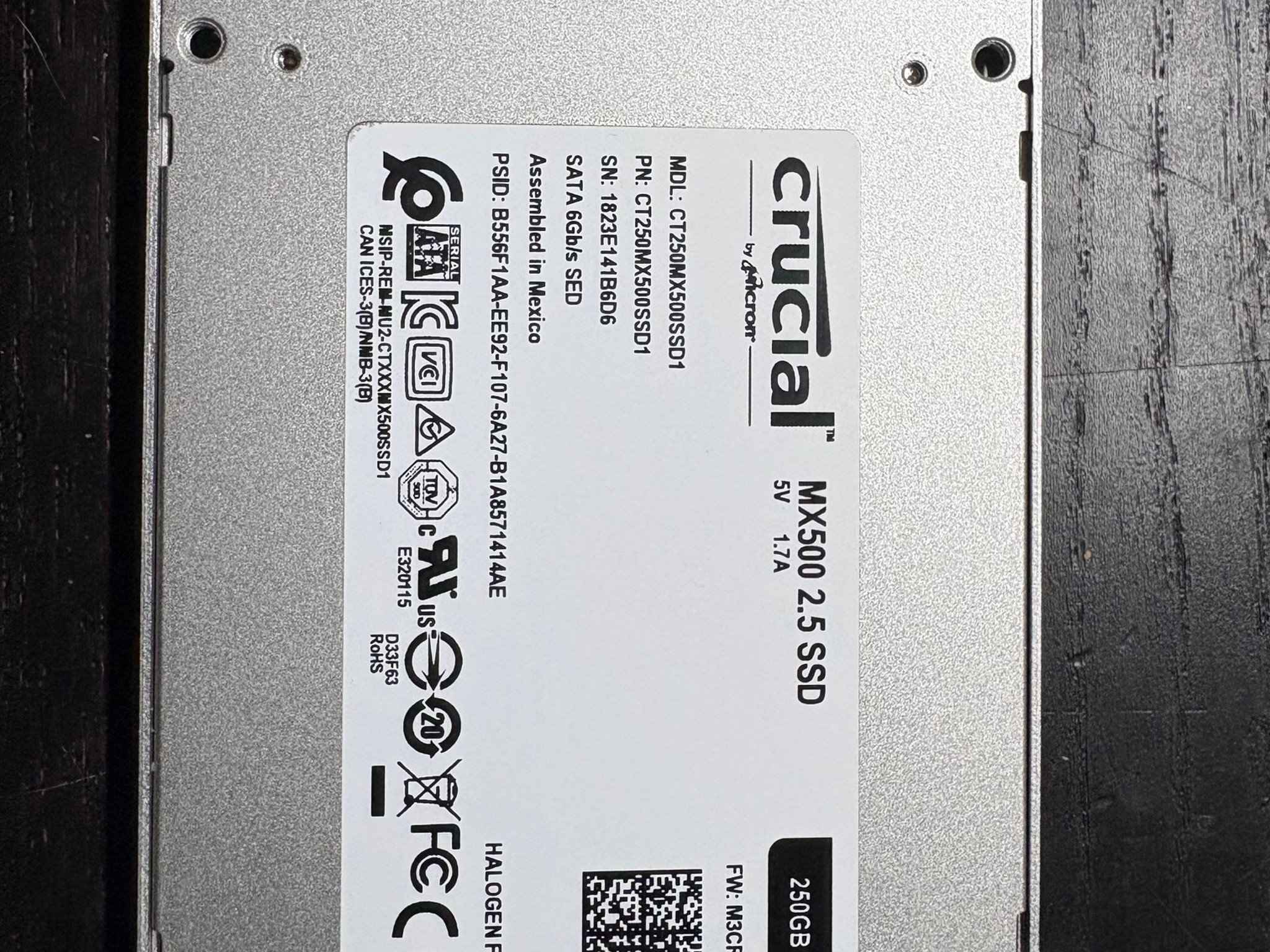Crucial 250GB SSD
