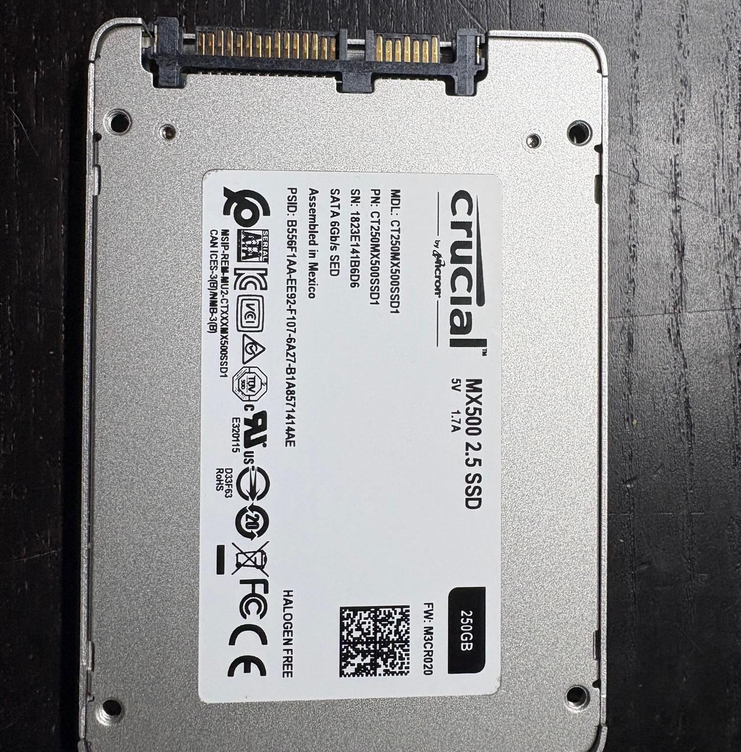 Crucial 250GB SSD
