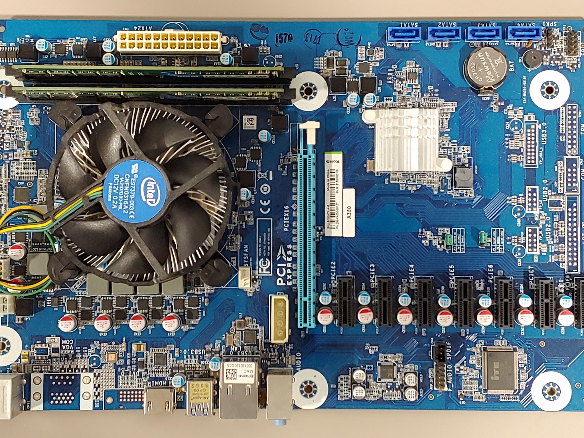 ZOTAC B150 Mining Motherboard + Celeron G3930 + 8GB DDR4 – Tested Working w/ Box