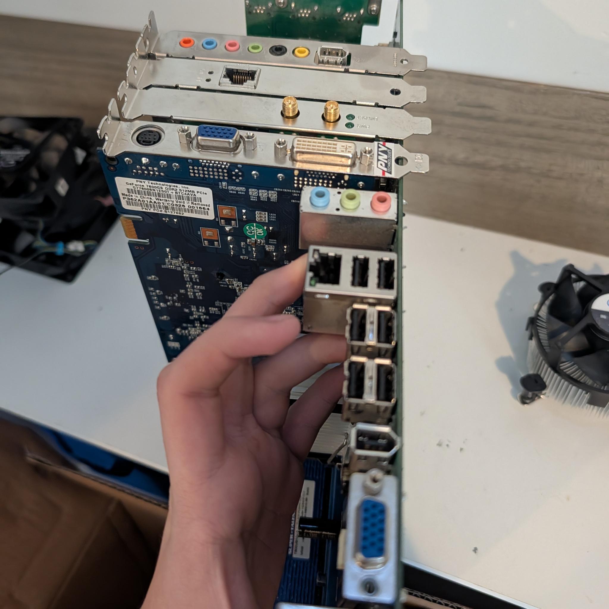 CPU GPU RAM Motherboard, Cooler, Expansion card and Fan combo