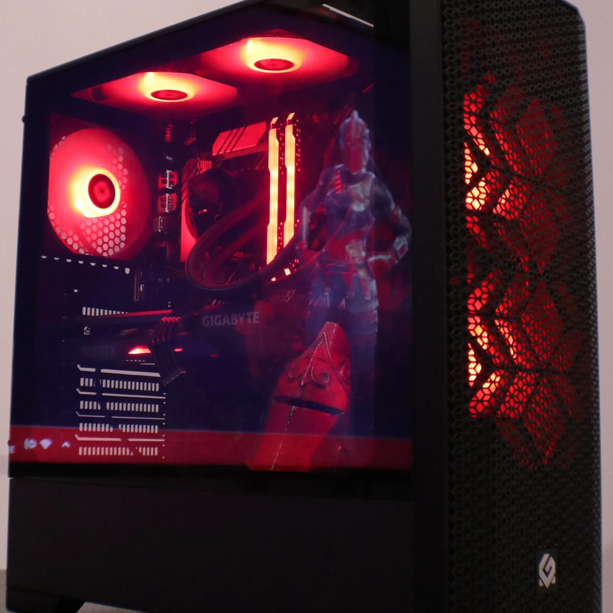 Red Knight Custom Gaming-PC RTX 3060 Ti/32GB Ram/i7 (Fortnite Themed Build) -Streamer Starter Pack!