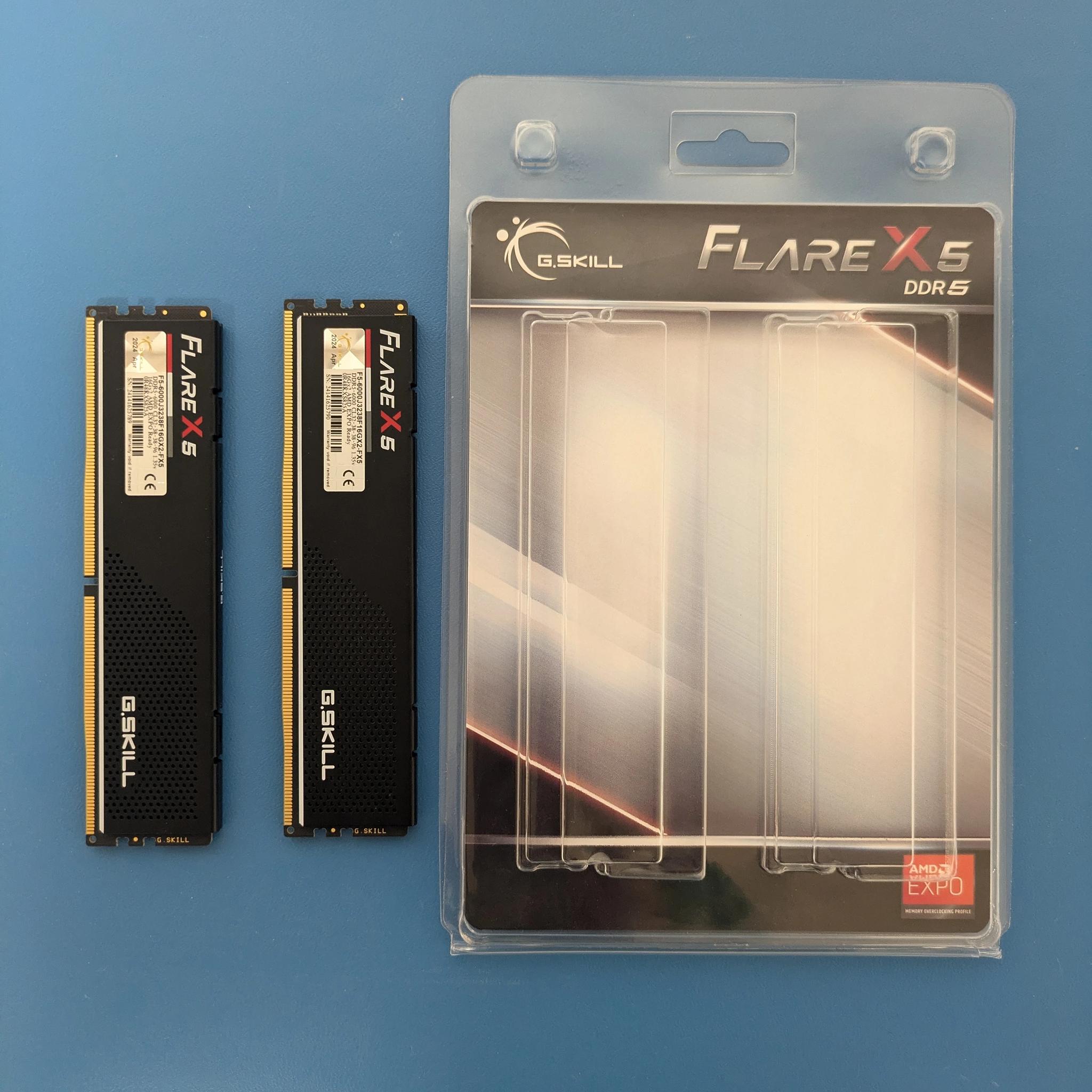 G.Skill Flare X5 32GB (16GB x2) DDR5-6000 CL32-38-38-96 1.35V