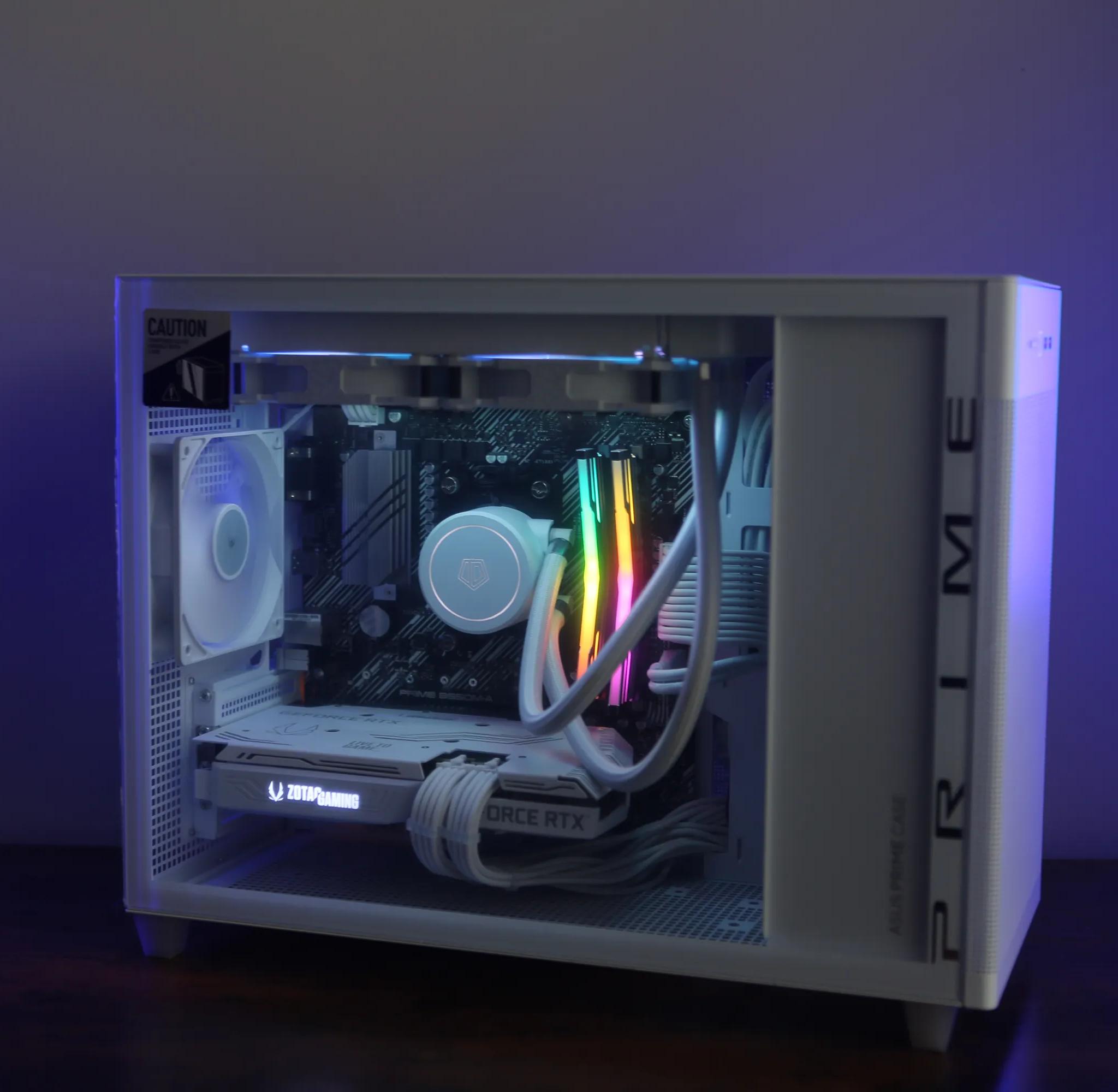 ALL-WHITE 5600X3D & ZOTAC 3060 Ti CUSTOM GAMING PC! PARTS ALL NEW/OPEN BOX