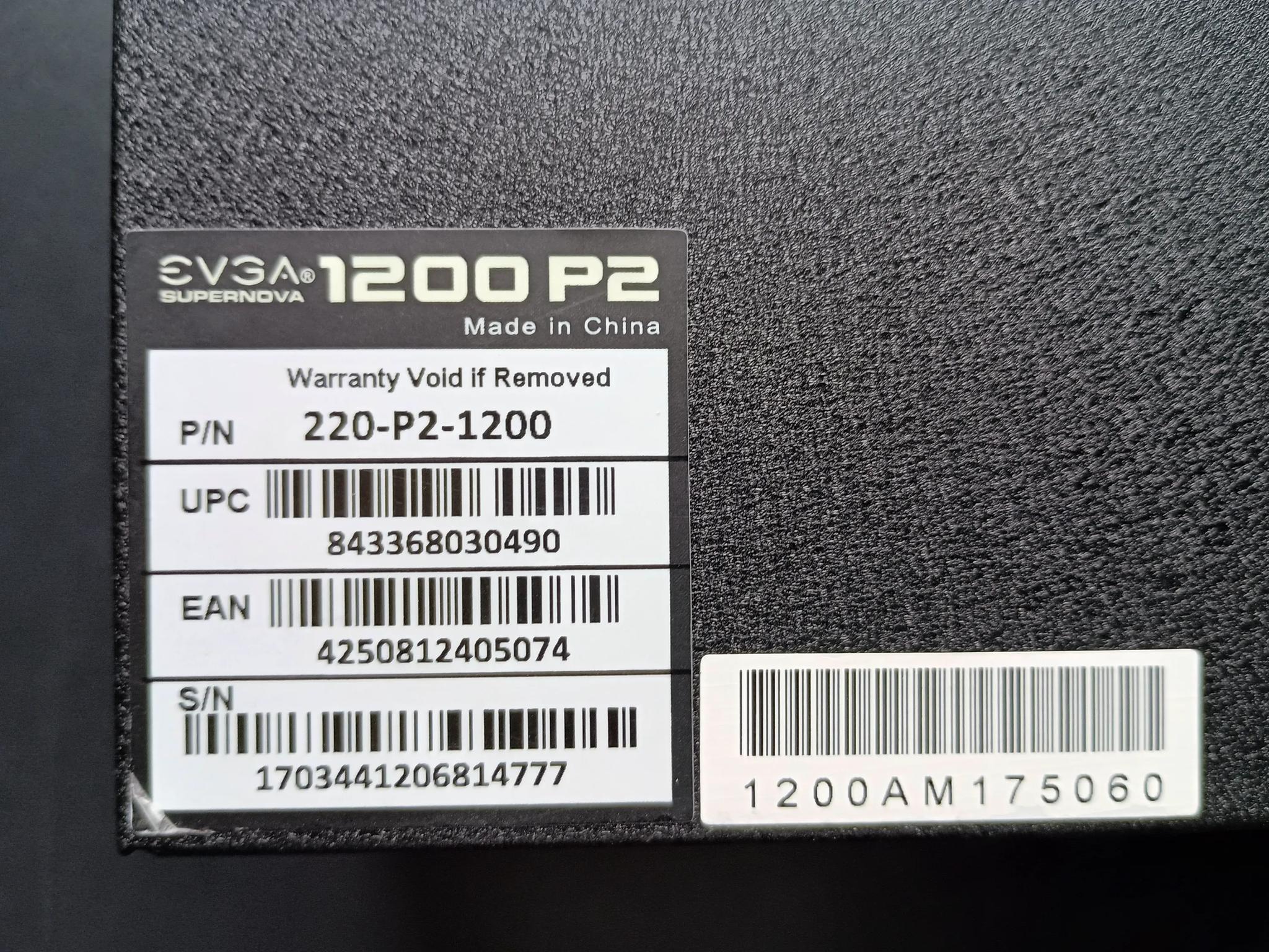 EVGA 1200P2 SuperNova modular 1200w Platinum PSU