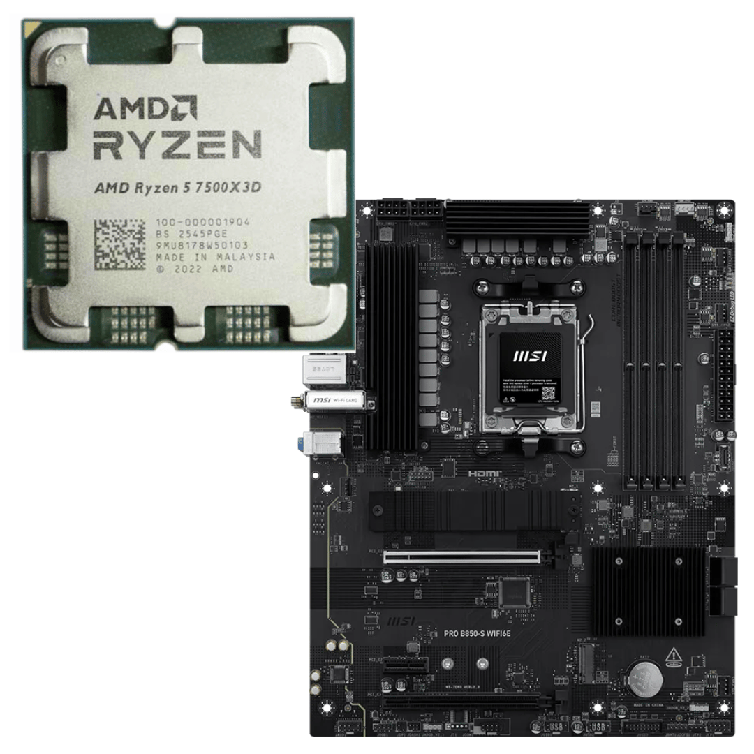 RYZEN 5 7500X3D Combo - MSI PRO B850-S Motherboard
