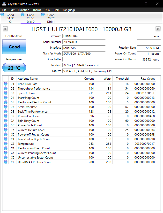 10TB HGST Ultrastar HC510 HUH721010ALE600