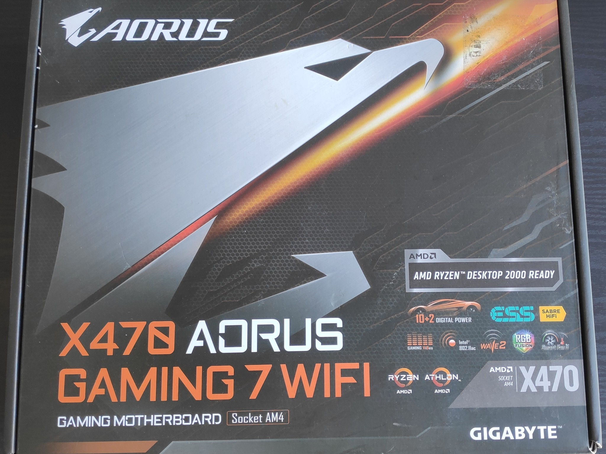 Gigabyte X470 Aorus Gaming 7 Wifi Socket AM4 Motherboard for AMD Ryzen Processors (Open box)
