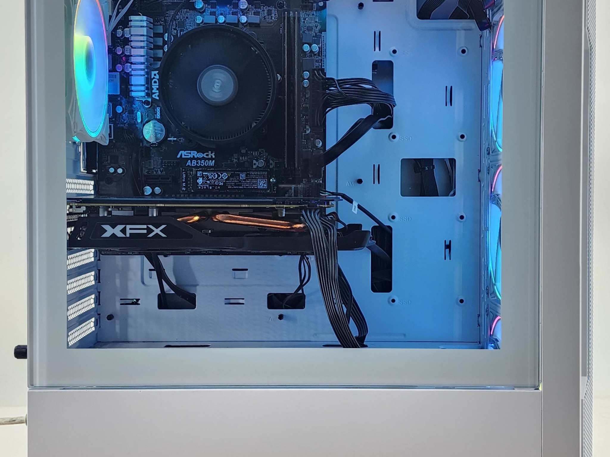 Gaming PC Ryzen 5 2600 16GB RAM 256GB SSD+1TB HDD RX 570 8GB Win11 Computer