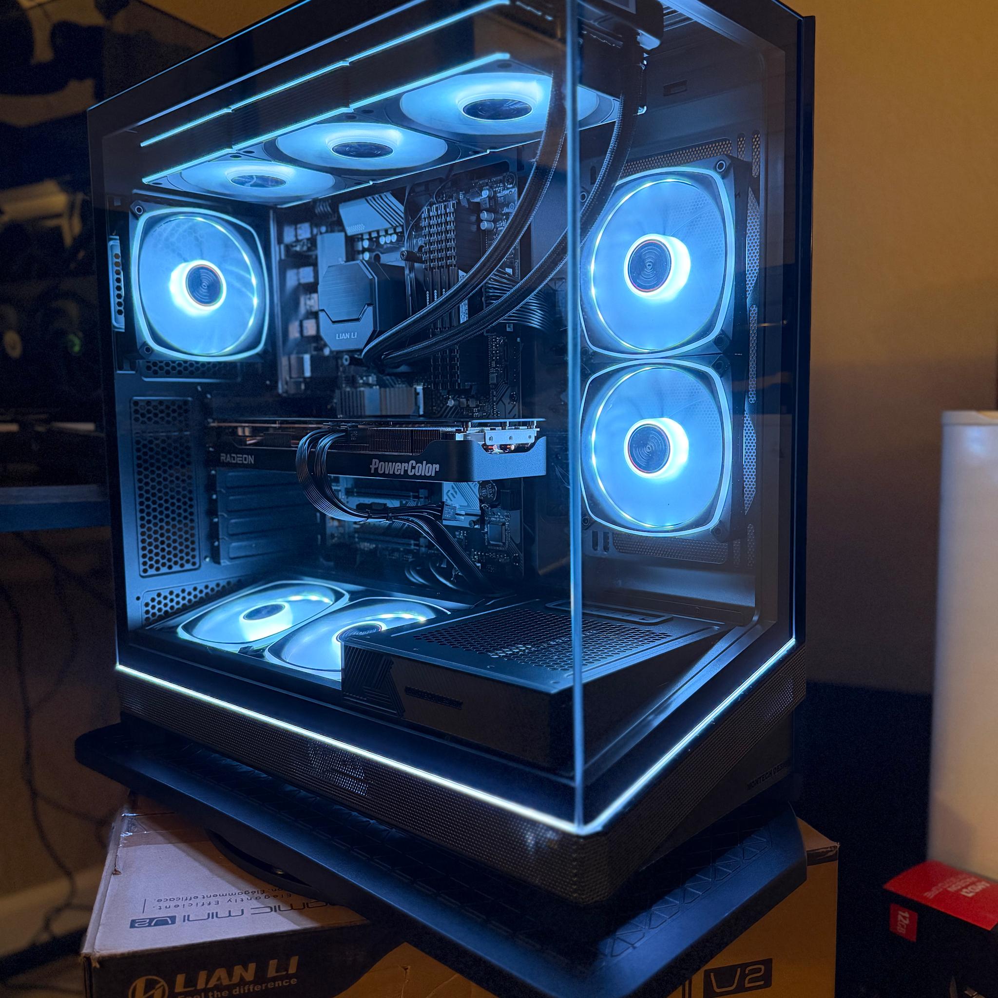 ❄️ GLACIER | RX 9070 GRE 12GB • Ryzen 7 5800X • 32GB • WiFi 6 • 360mm AIO