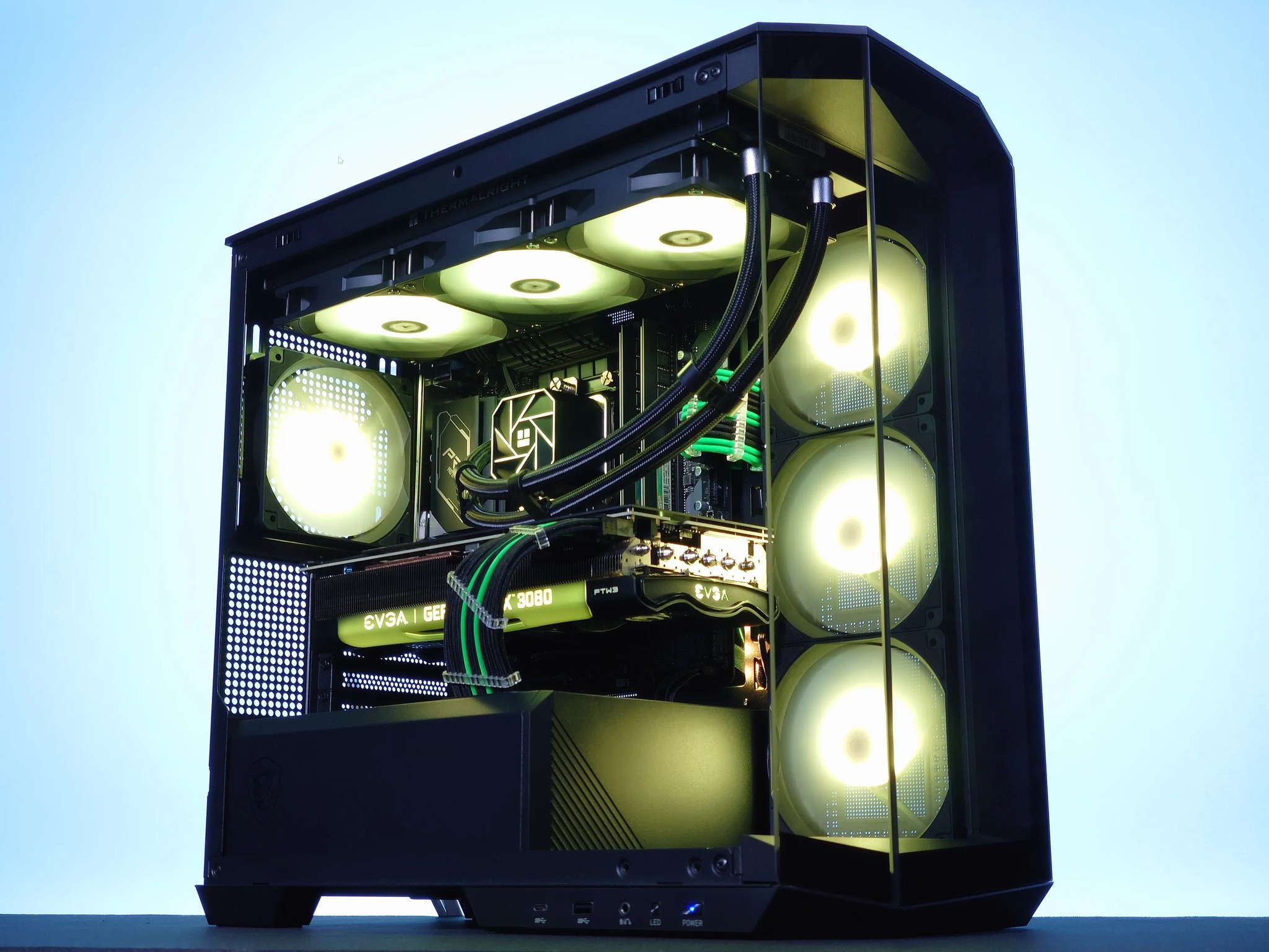 💚🖤Liquid Cooled Gaming PC❇️Nvidia RTX 3080 10GB❇️Intel i7 12700KF 12 core❇️32GB DDR4❇️1TB NVME