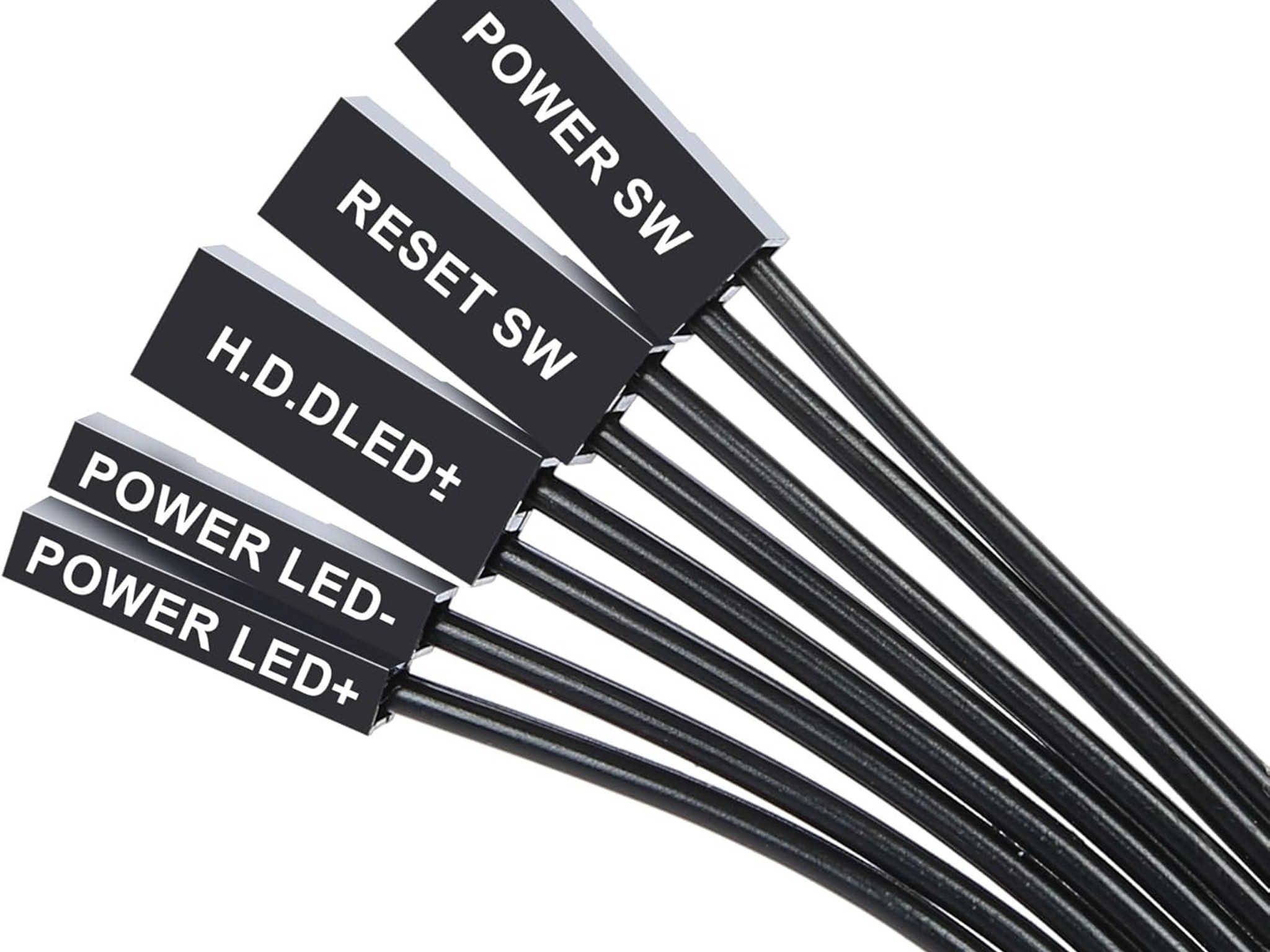 PC Power Switch Extension Cable PCIe Bracket (11.8 inch), 9-Pin Front Panel Header Adapter  *Extras*
