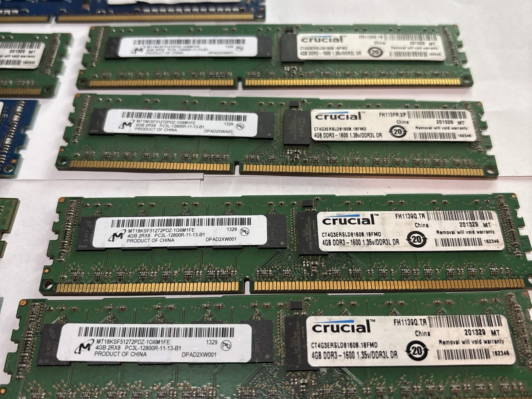 Mixed DDR3 DDR4 RAM Lot Crucial Ballistix XPG Tested Working Bundle (NM)