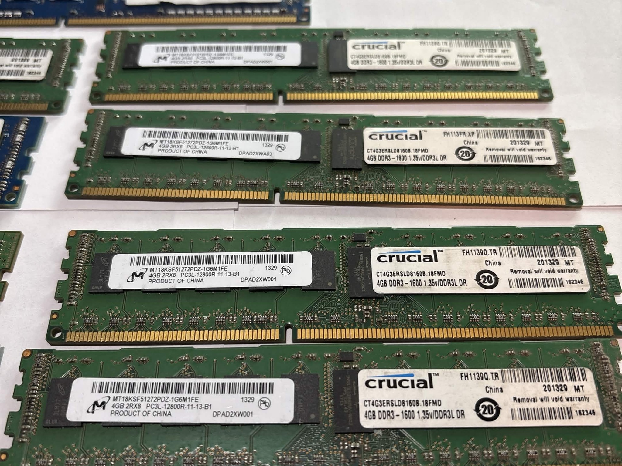 Mixed DDR3 DDR4 RAM Lot Crucial Ballistix XPG Tested Working Bundle (NM)