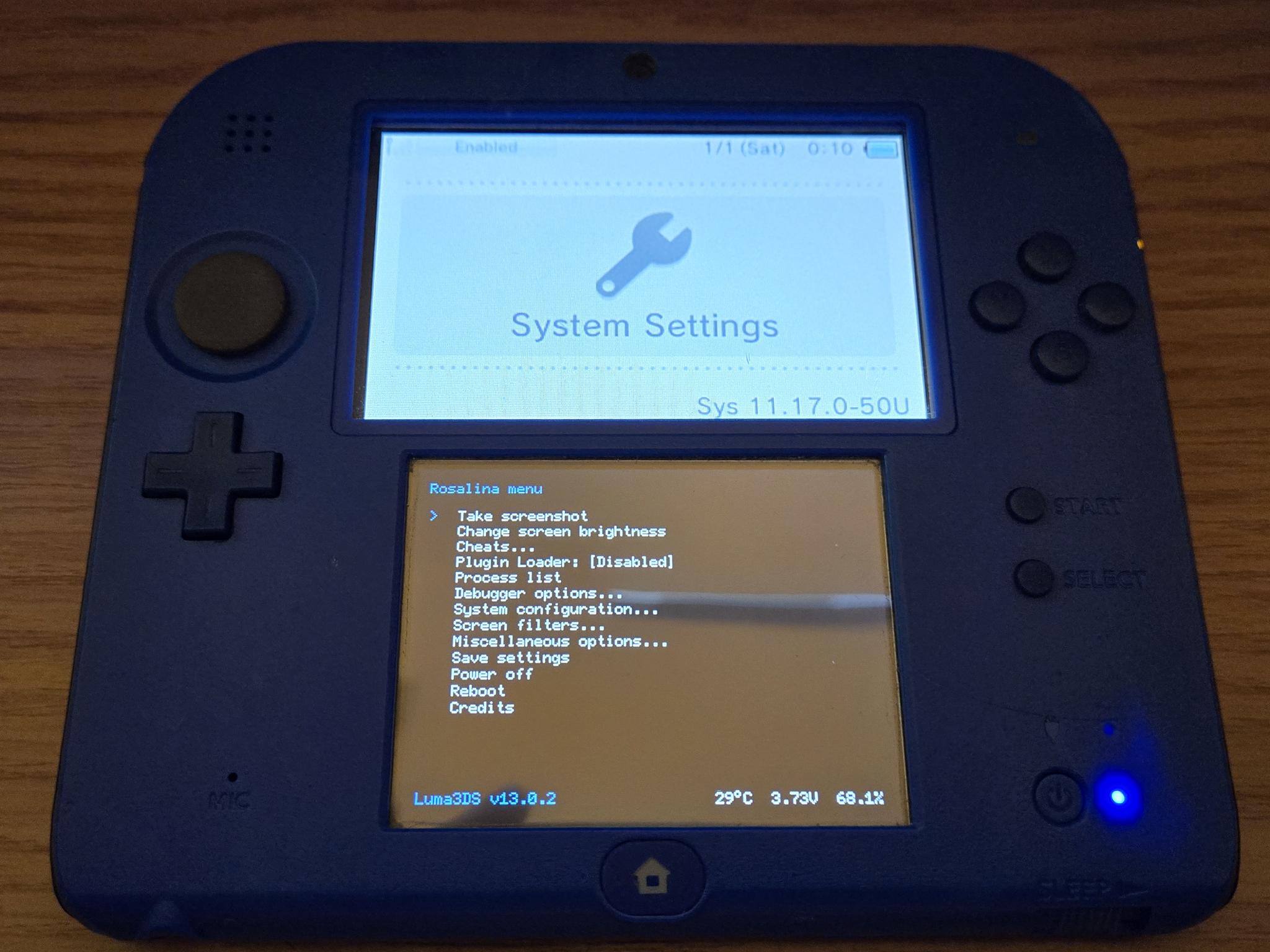 CUSTOM REFURBISHED Nintendo 2DS Blue/Black Handheld Console