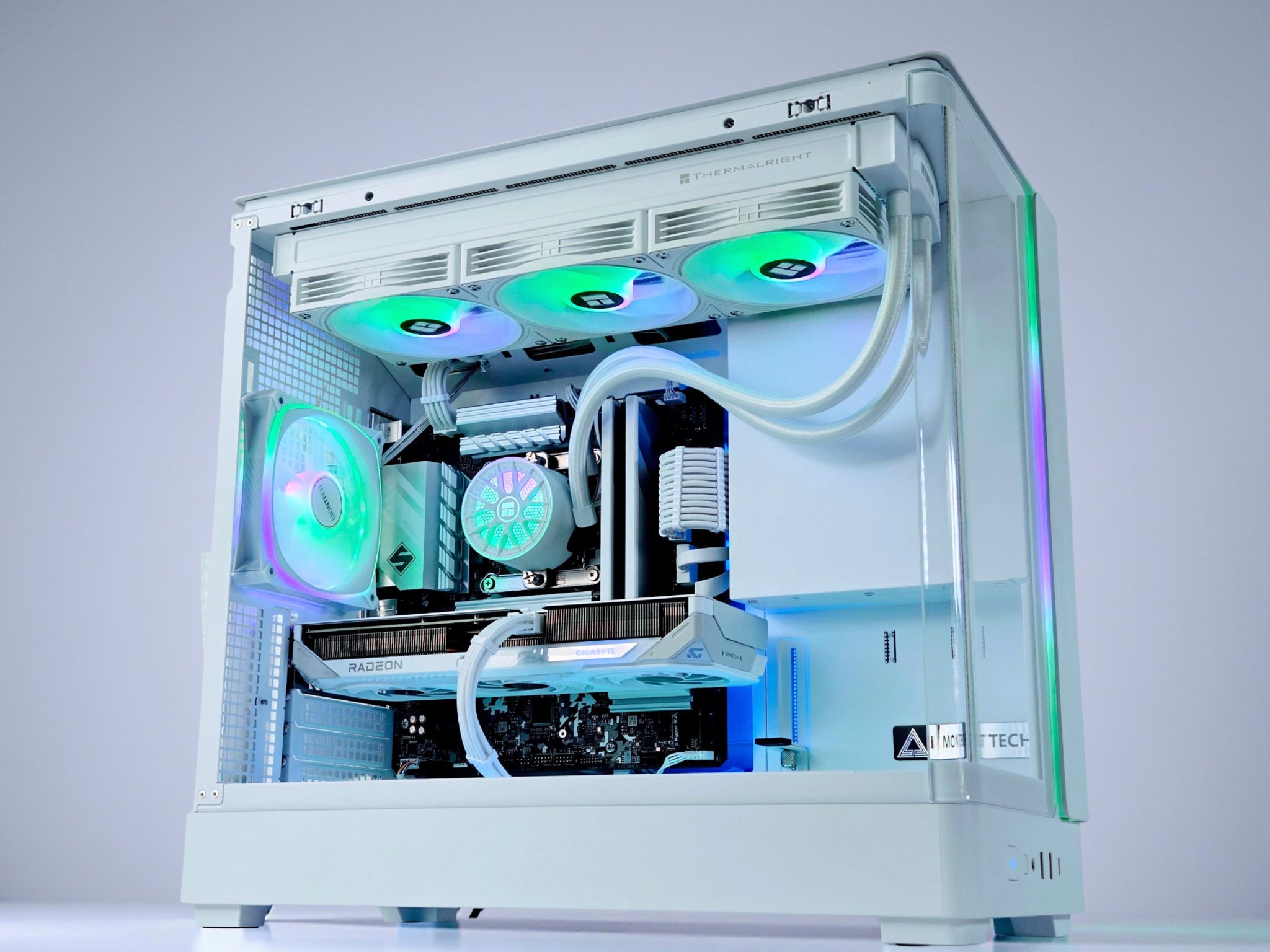 🩵💚Liquid Cooled Gaming PC🦚 AMD RX 9060 XT 16GB🦚 Intel i5 12600KF 10 core🦚 16GB DDR4🦚 1TB NVME