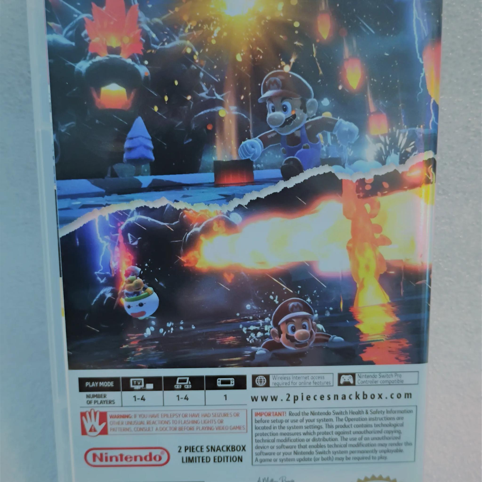Rare Nintendo Fanart * Cover + Instruction Booklet Bowser's Fury Mario 3D World with Switch Games