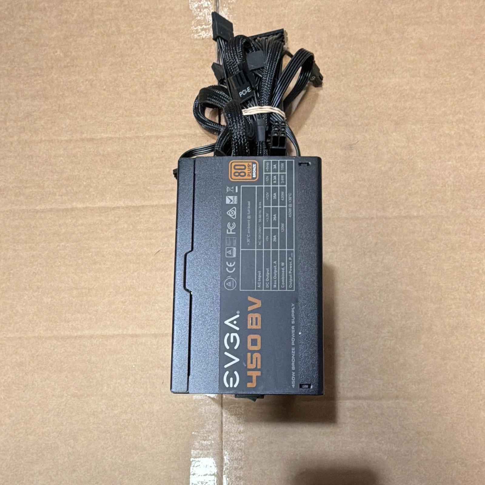 EVGA 450 BV 450W 80 Plus Bronze Power Supply 100-BV-0450-B1 | Tested & Working