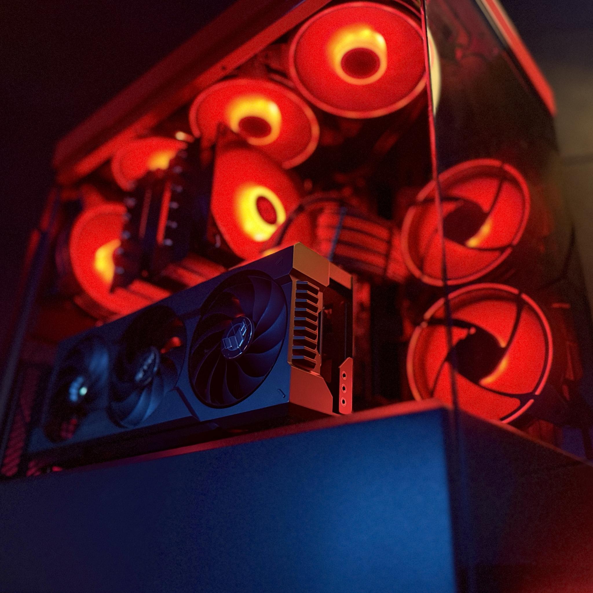 ♦️Onyx Red♦️ RTX 4070 Ti Super / AMD R7 7800X3D / 2TB NVME / 32GB RAM / Air Cooled / Windows 11 Pro
