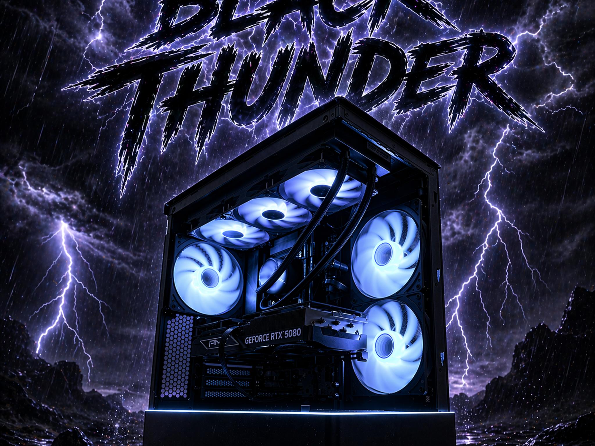 🖤⛈️"Black Thunder"⚡️🖤| 4k Gaming | RTX 5080 | 64gb DDR5 | i9 14900kf | 2tb SSD | WiFi