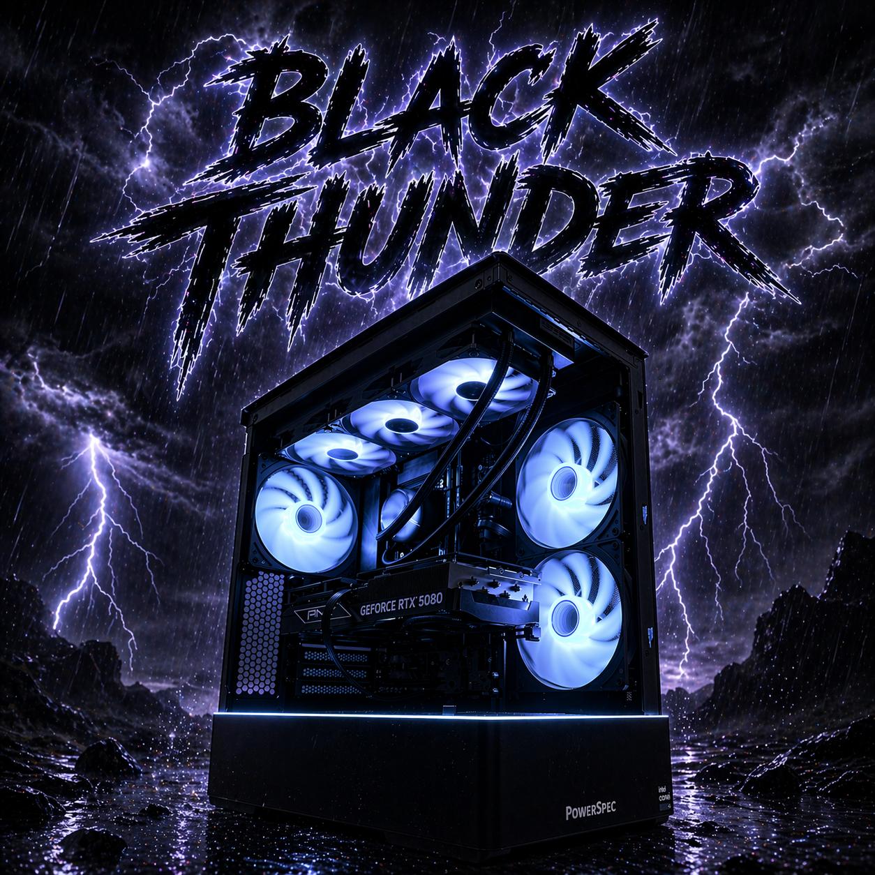 🖤⛈️"Black Thunder"⚡️🖤| 4k Gaming | RTX 5080 | 64gb DDR5 | i9 14900kf | 2tb SSD | WiFi