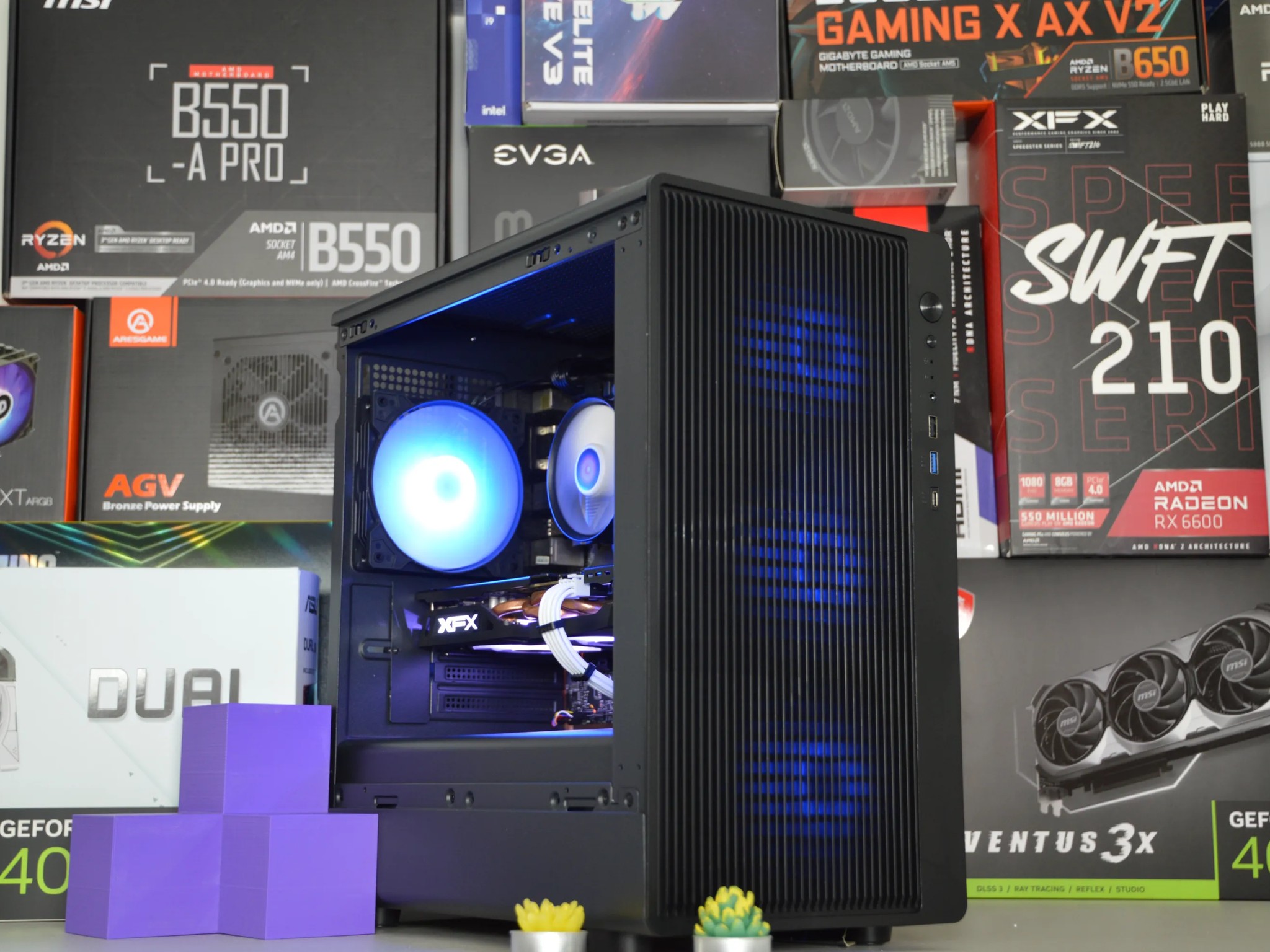 🏙️ BUDGET GAMING PC🏙️| RX 480 8GB | RYZEN 5 1500X | 16GB DDR4 RAM | 512GB NVME SSD | Blue Skies |