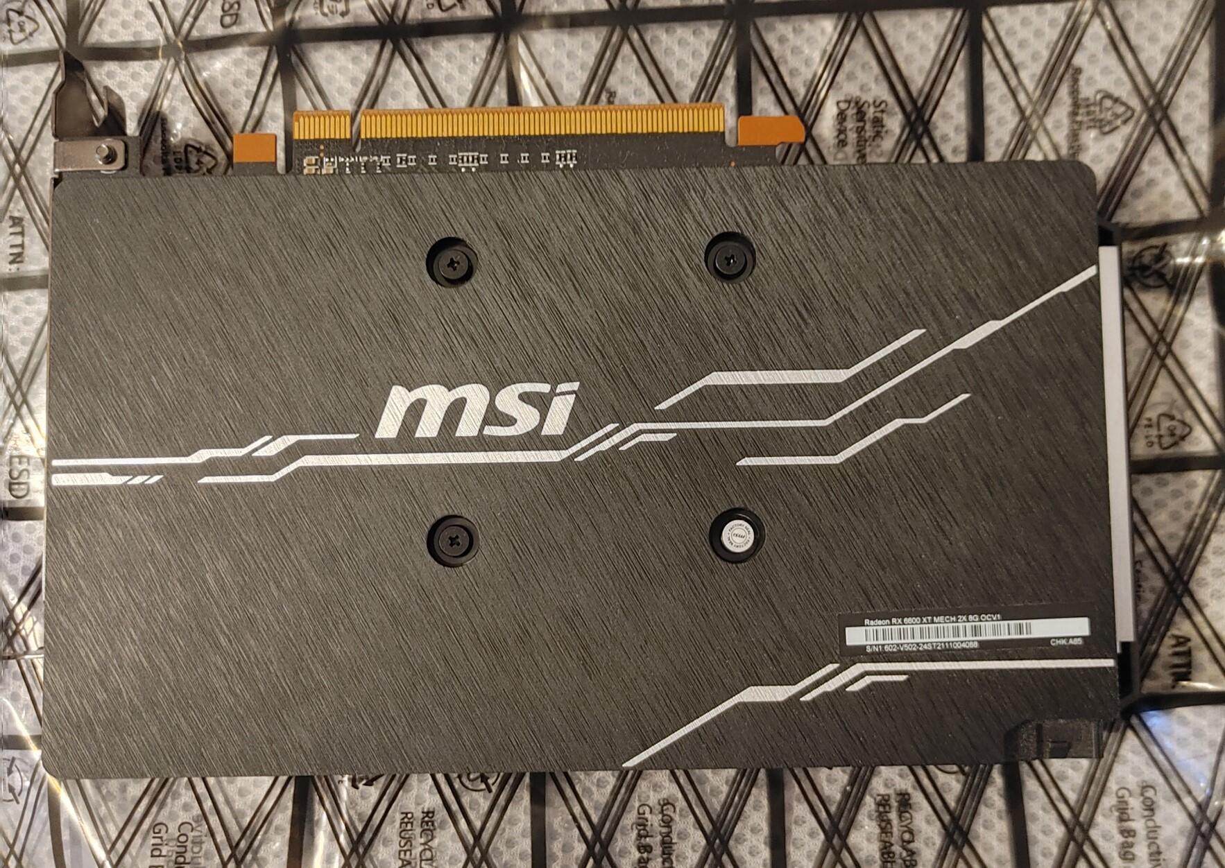 MSI Mech AMD Radeon RX 6600 XT 8G 2x OC GPU